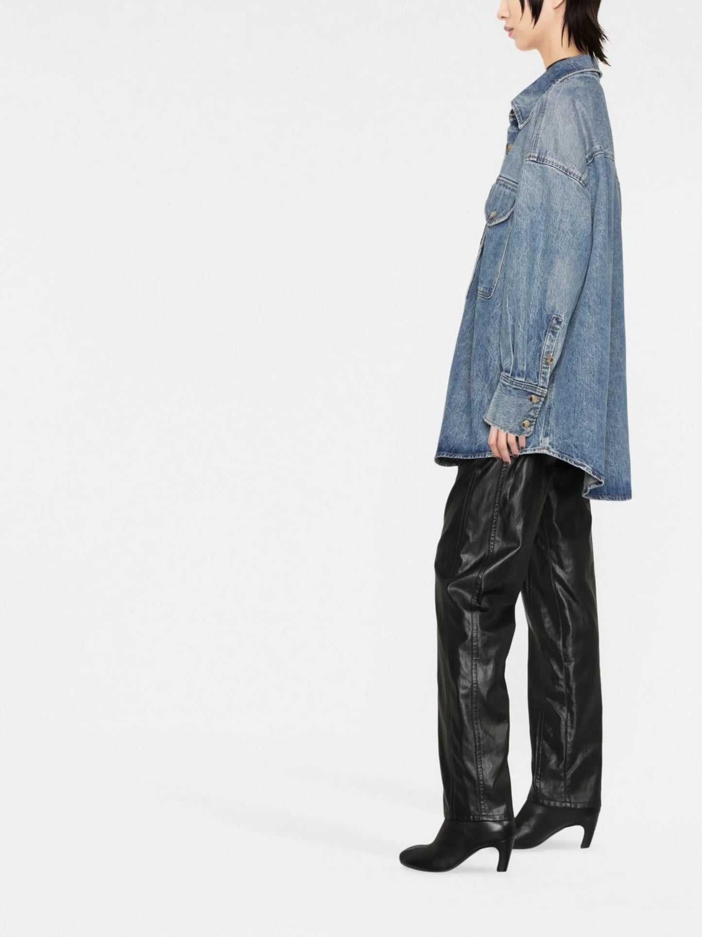 long-sleeve denim shirt