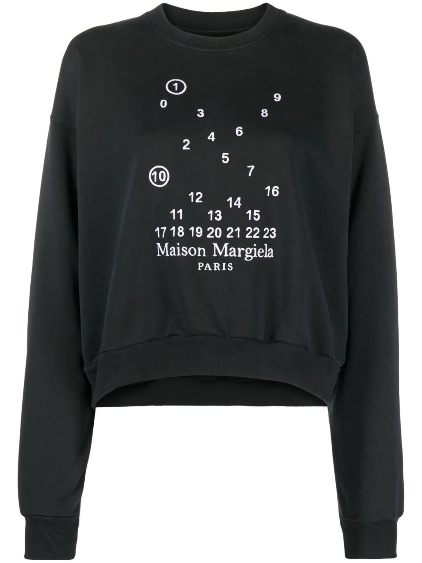 numbers-motif cotton sweatshirt