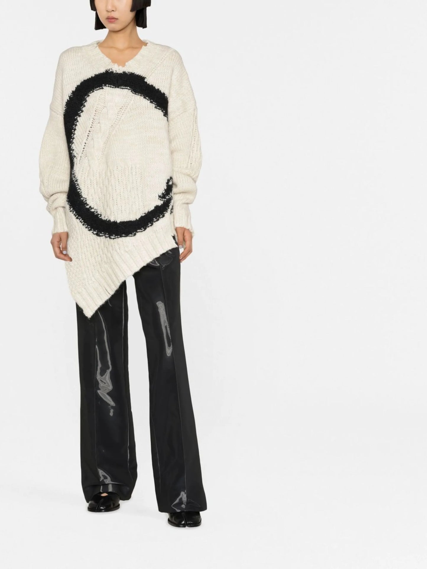 distressed asymmetric jumper