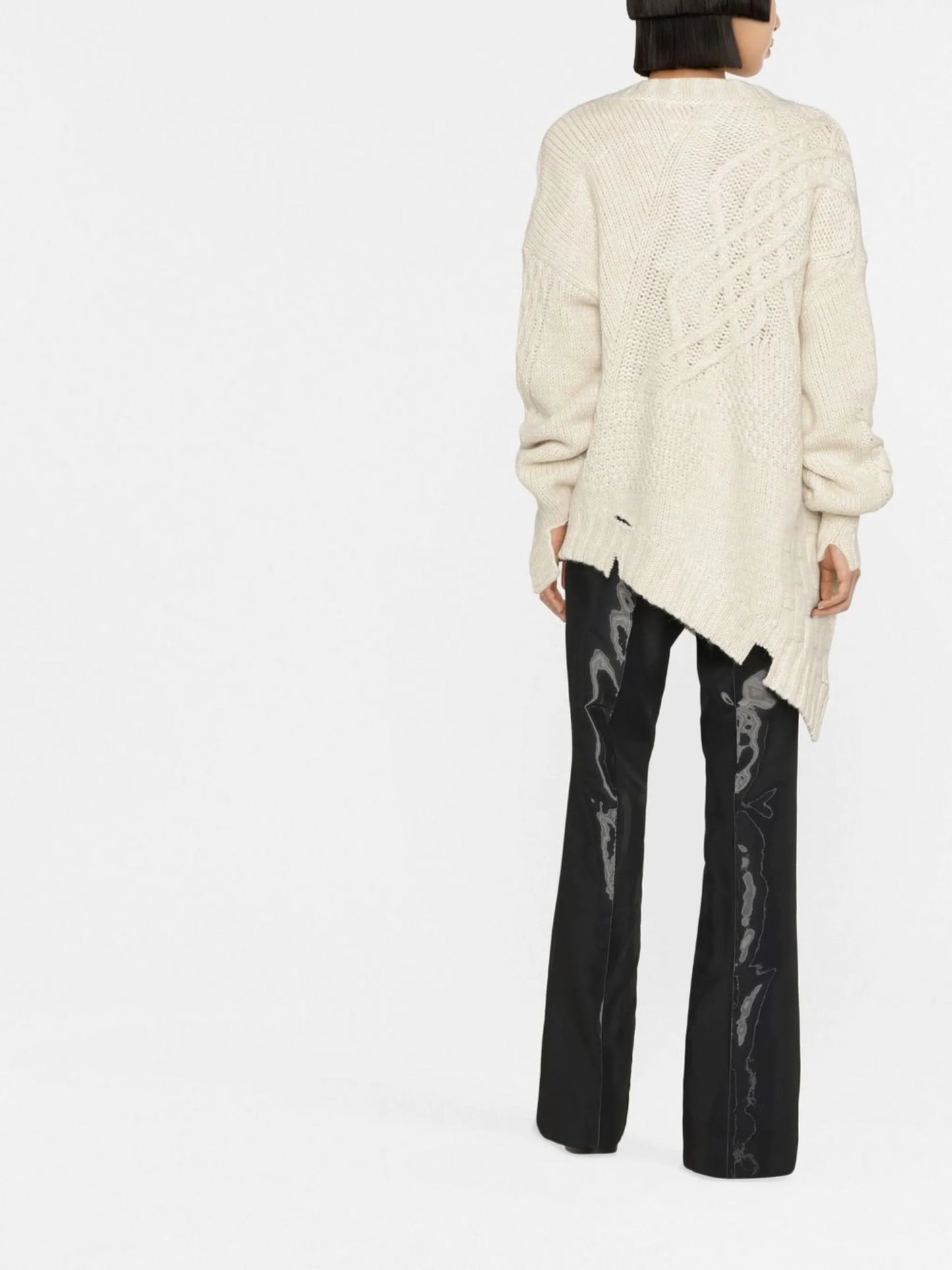 distressed asymmetric jumper