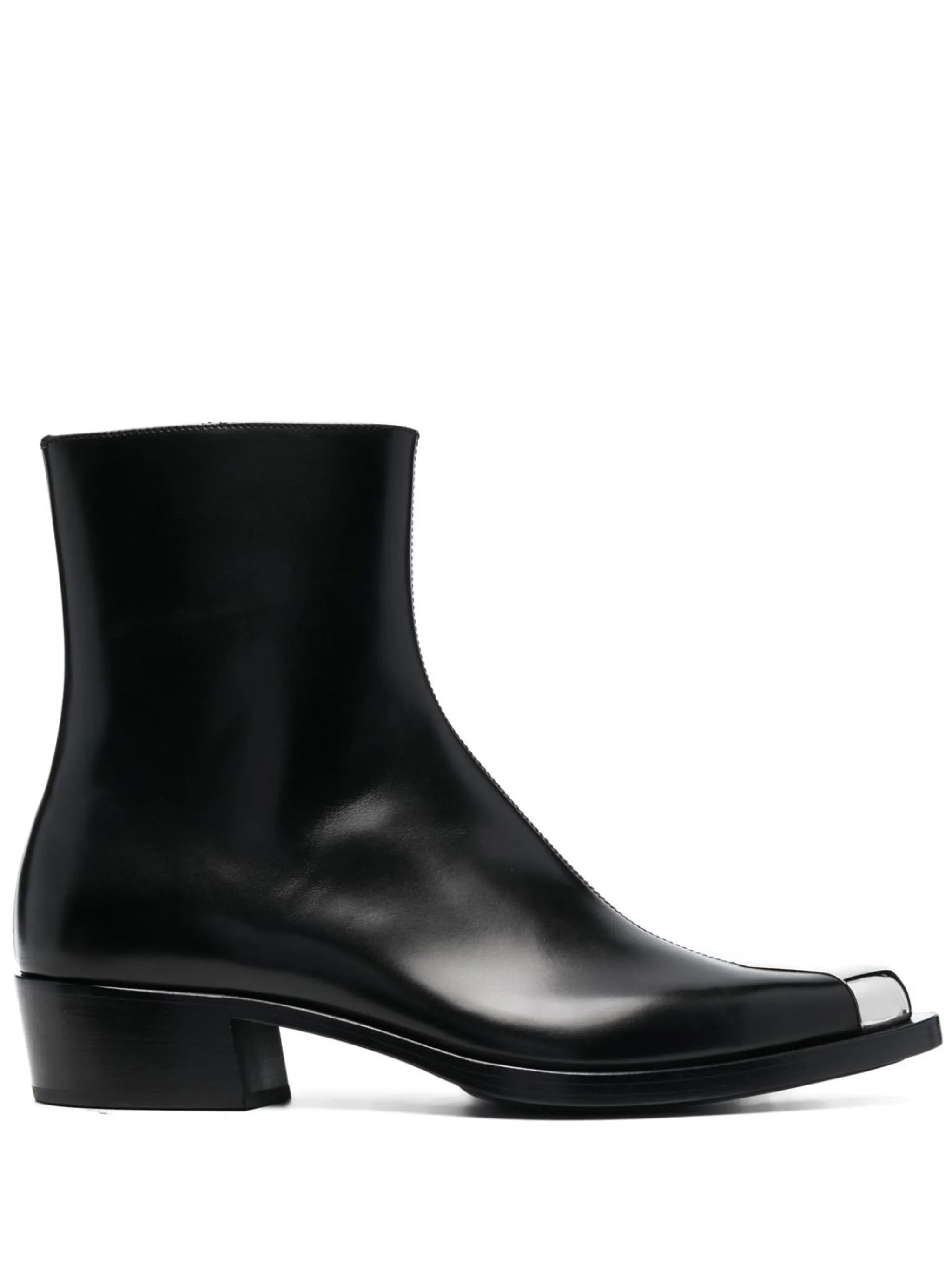 metal toecap ankle boots