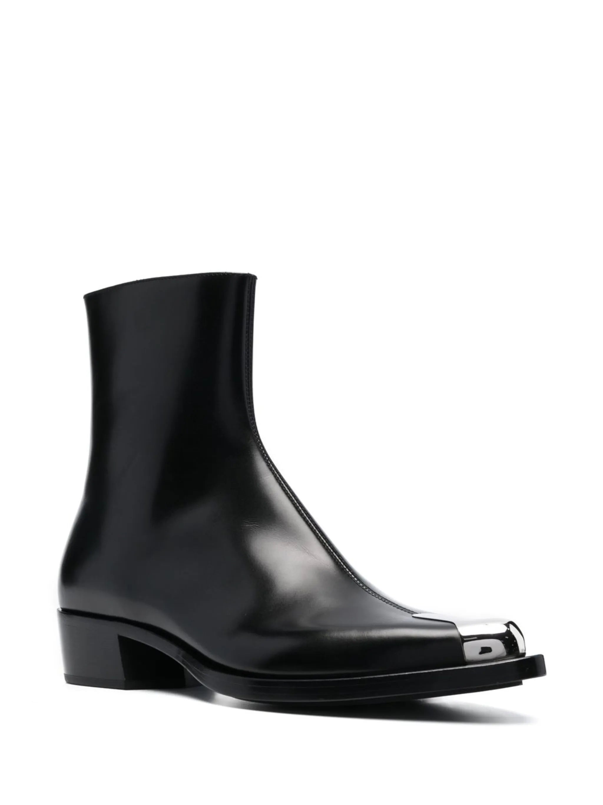 metal toecap ankle boots