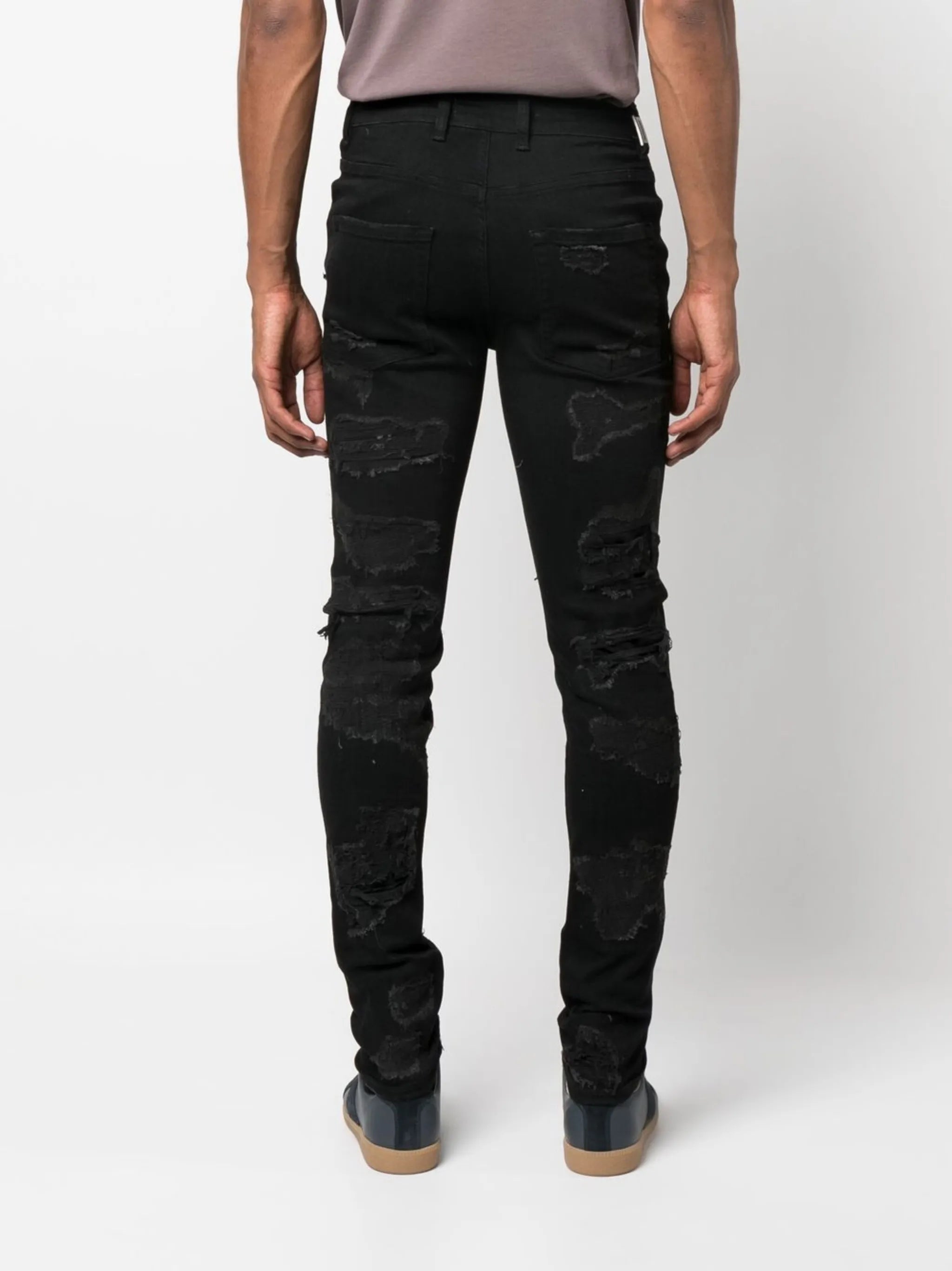 Shredded Denim skinny-cut jeans
