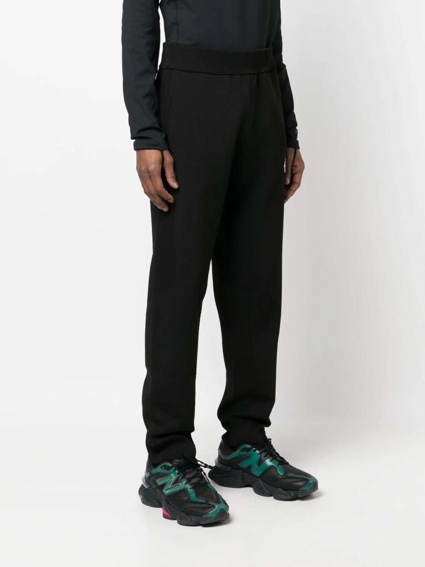 logo-patch fleece track pants