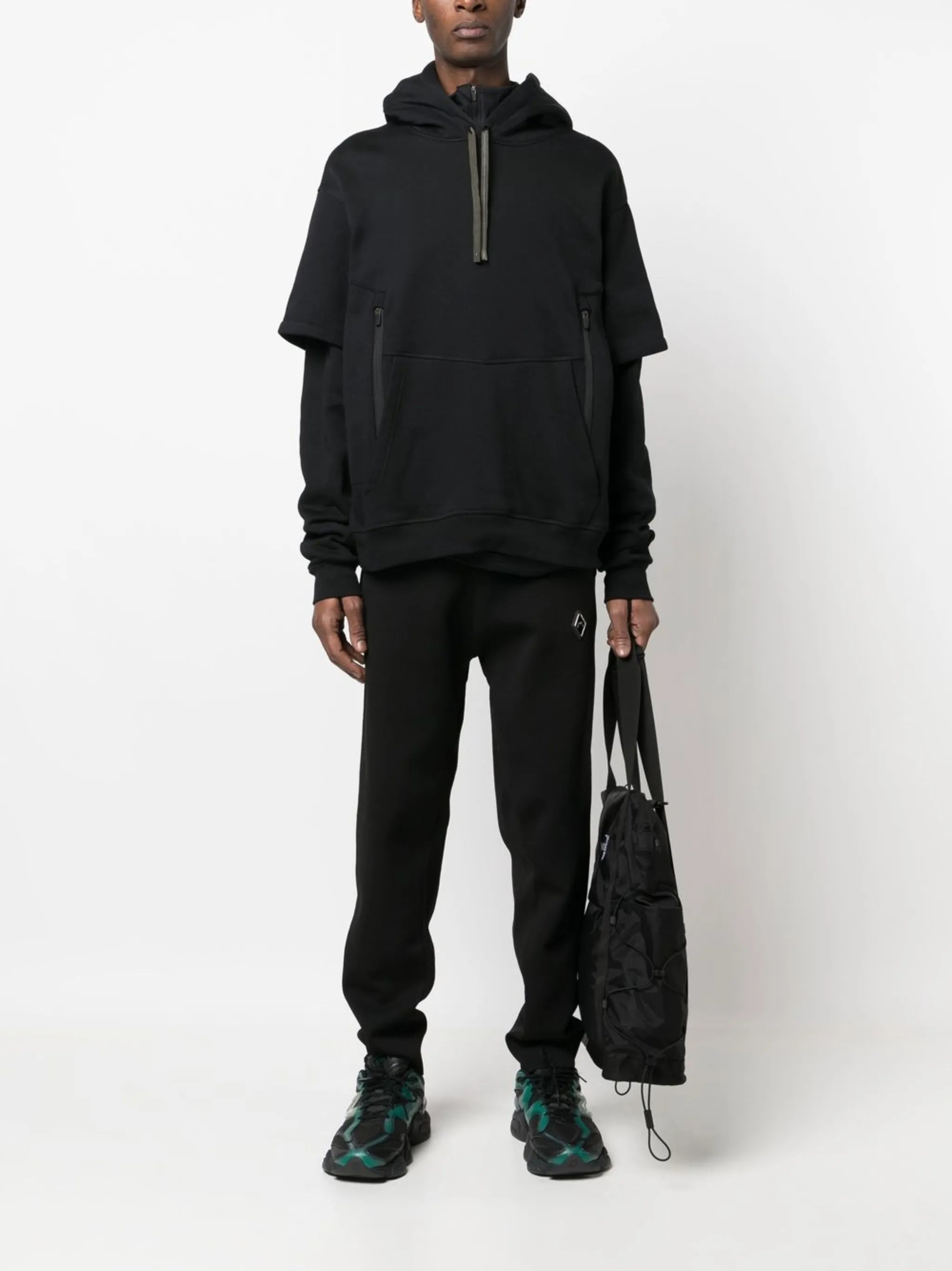 logo-patch fleece track pants
