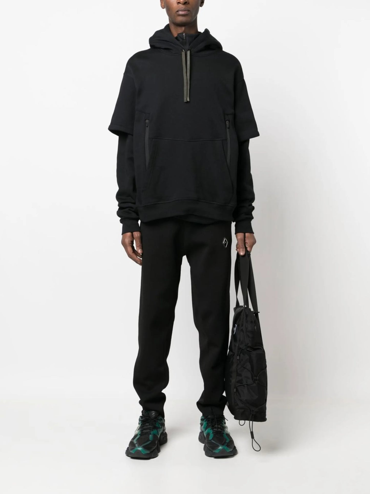 logo-patch fleece track pants