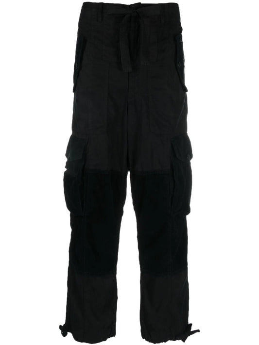 cropped-leg cargo trousers