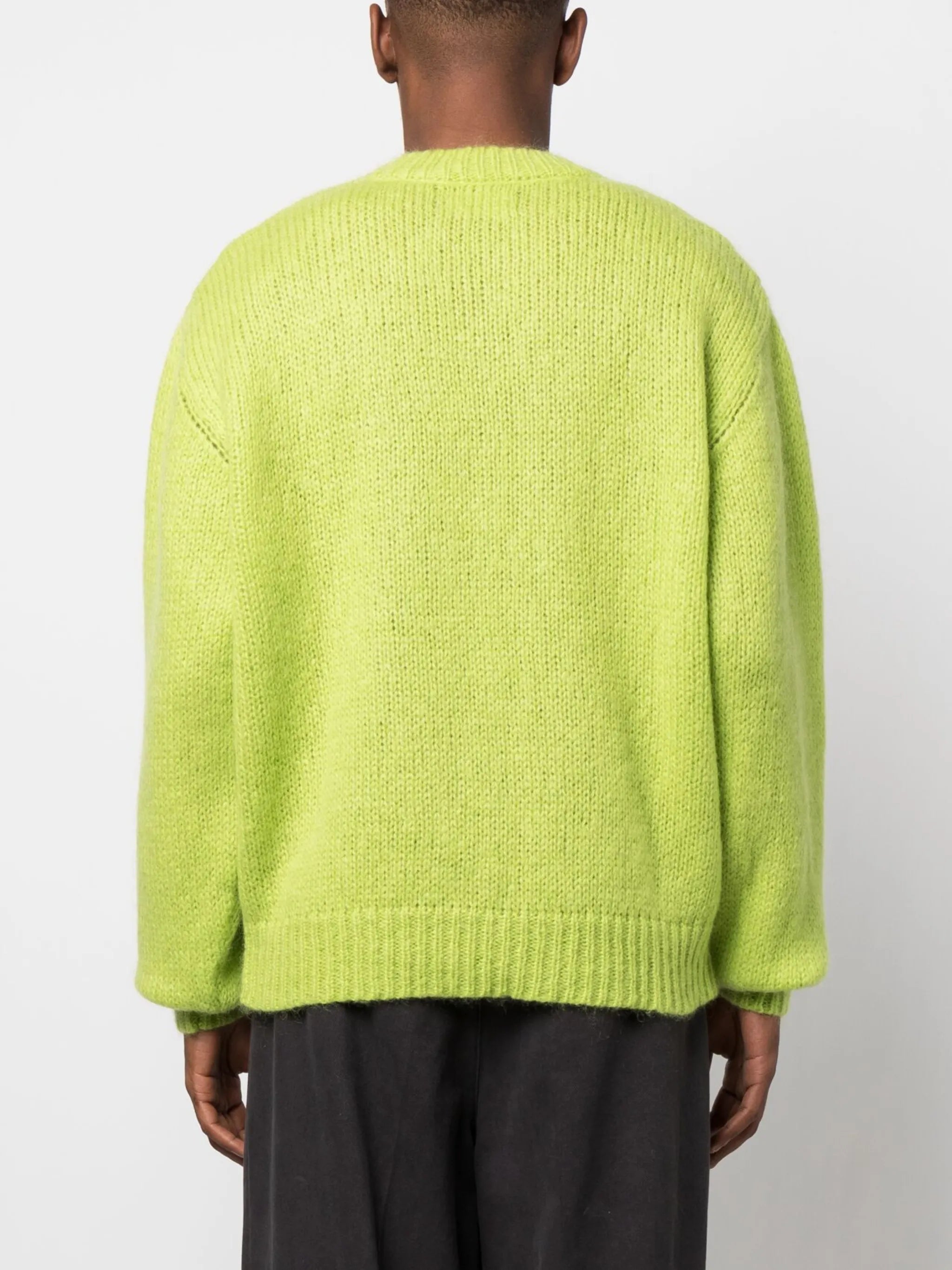 drop-shoulder mohair-blend sweater