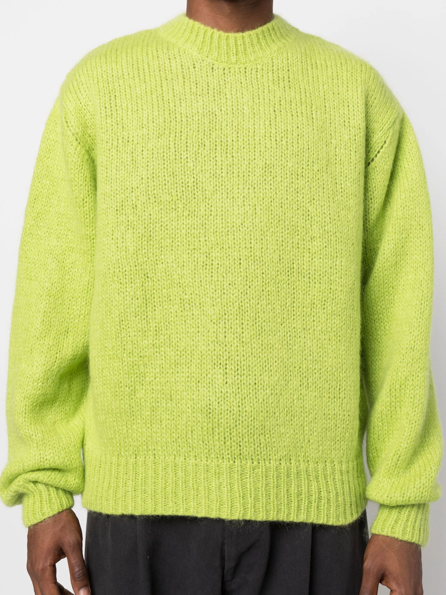 drop-shoulder mohair-blend sweater