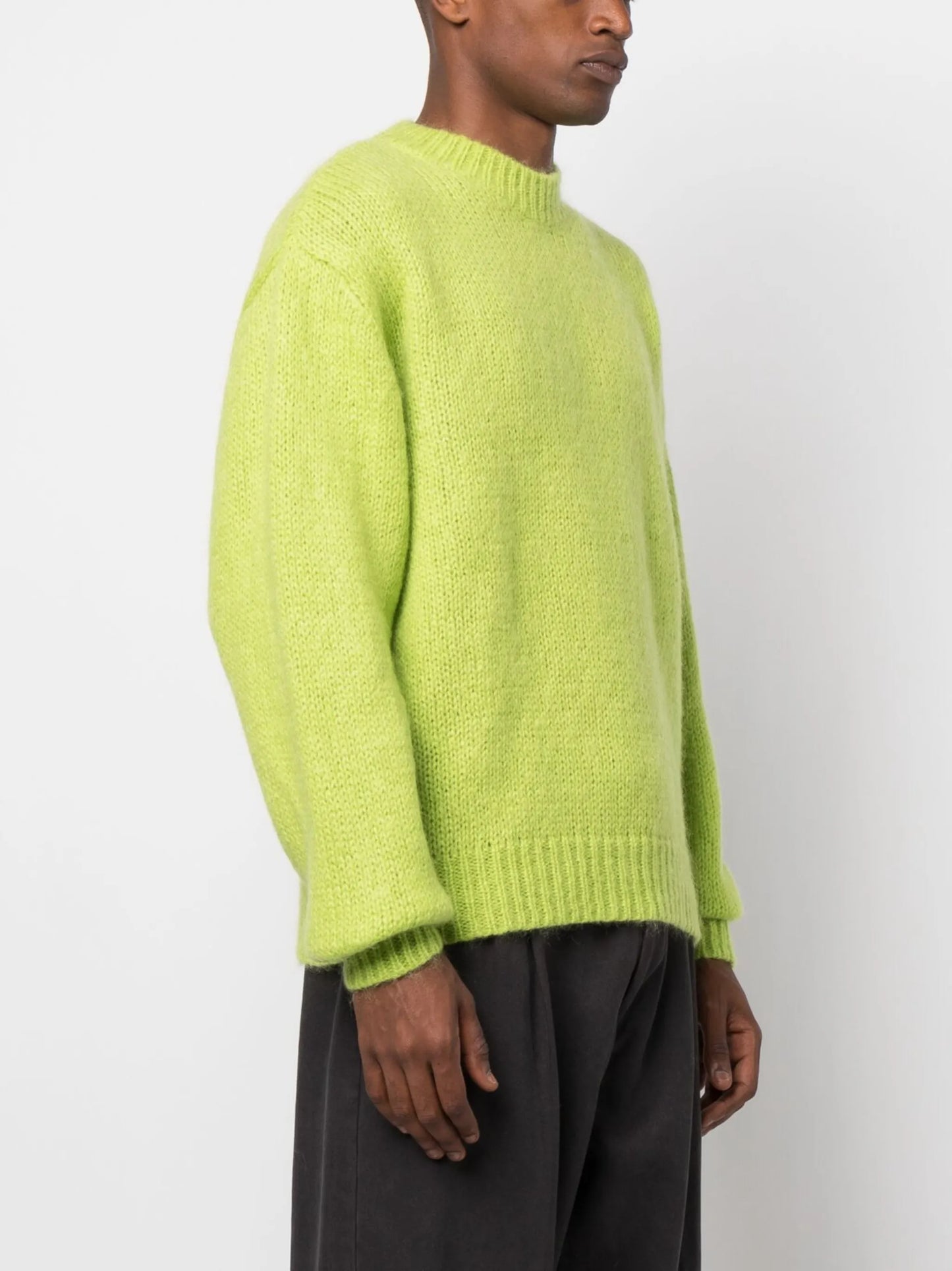 drop-shoulder mohair-blend sweater