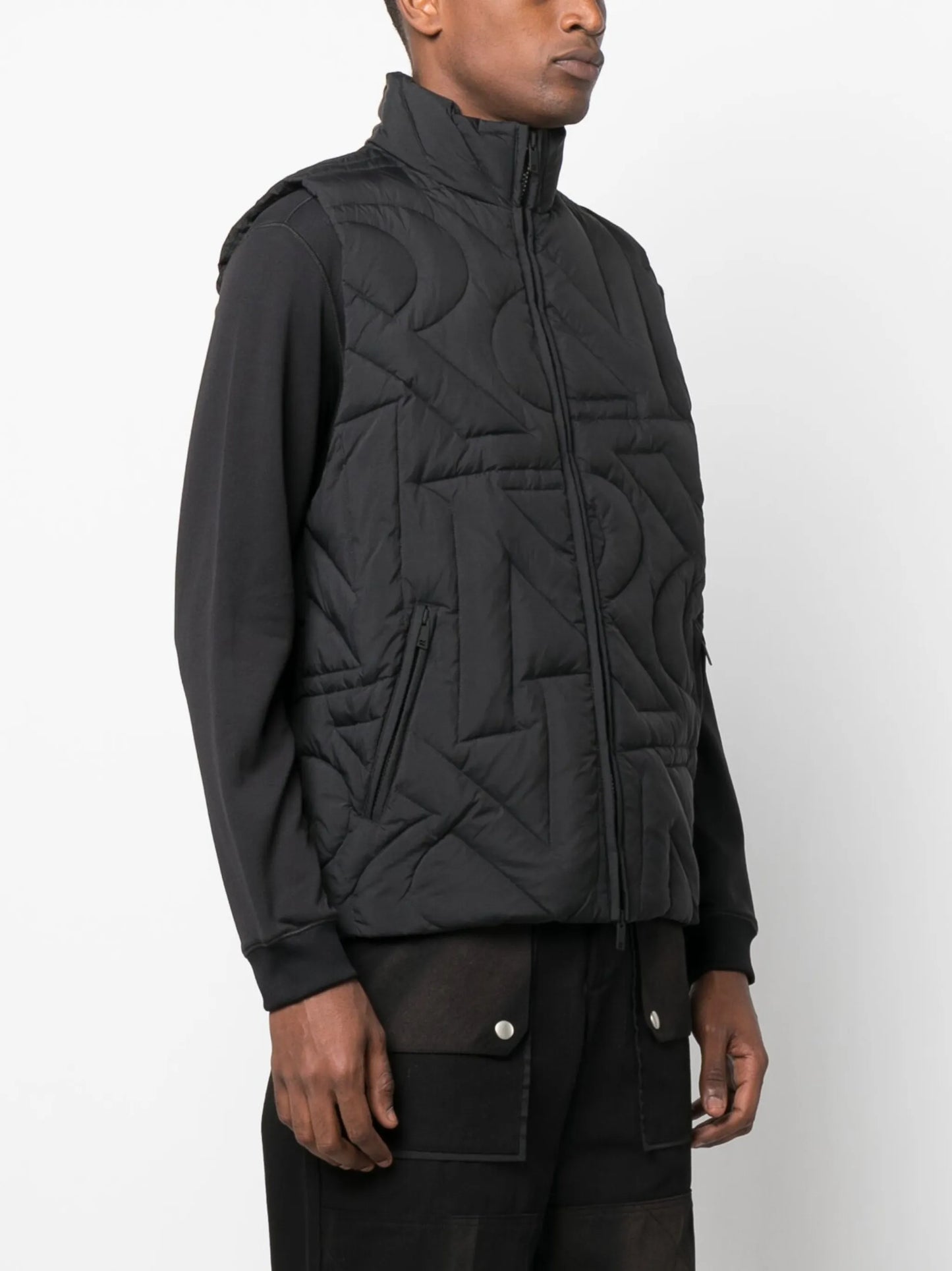 Initial quilted gilet