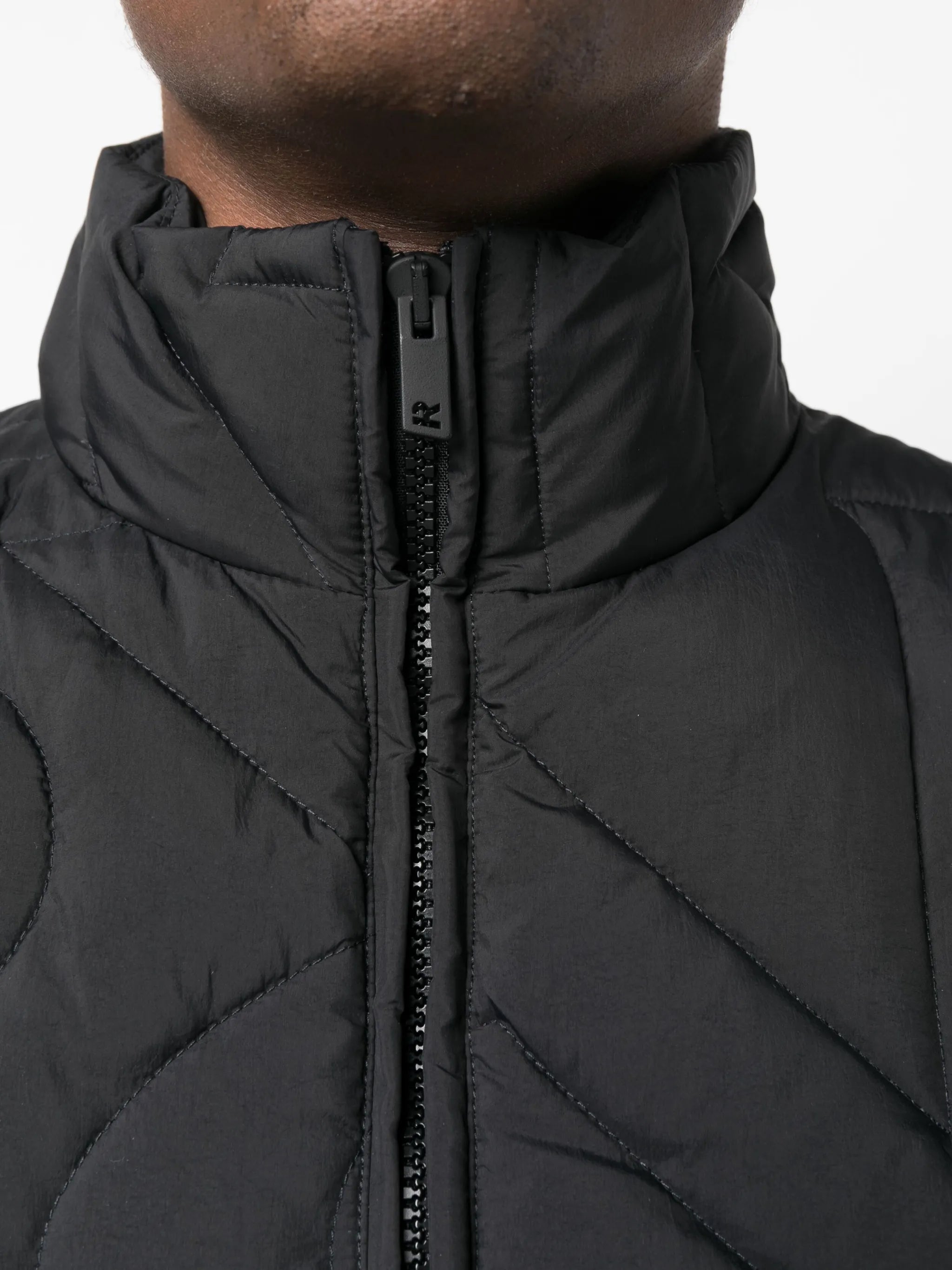 Initial quilted gilet