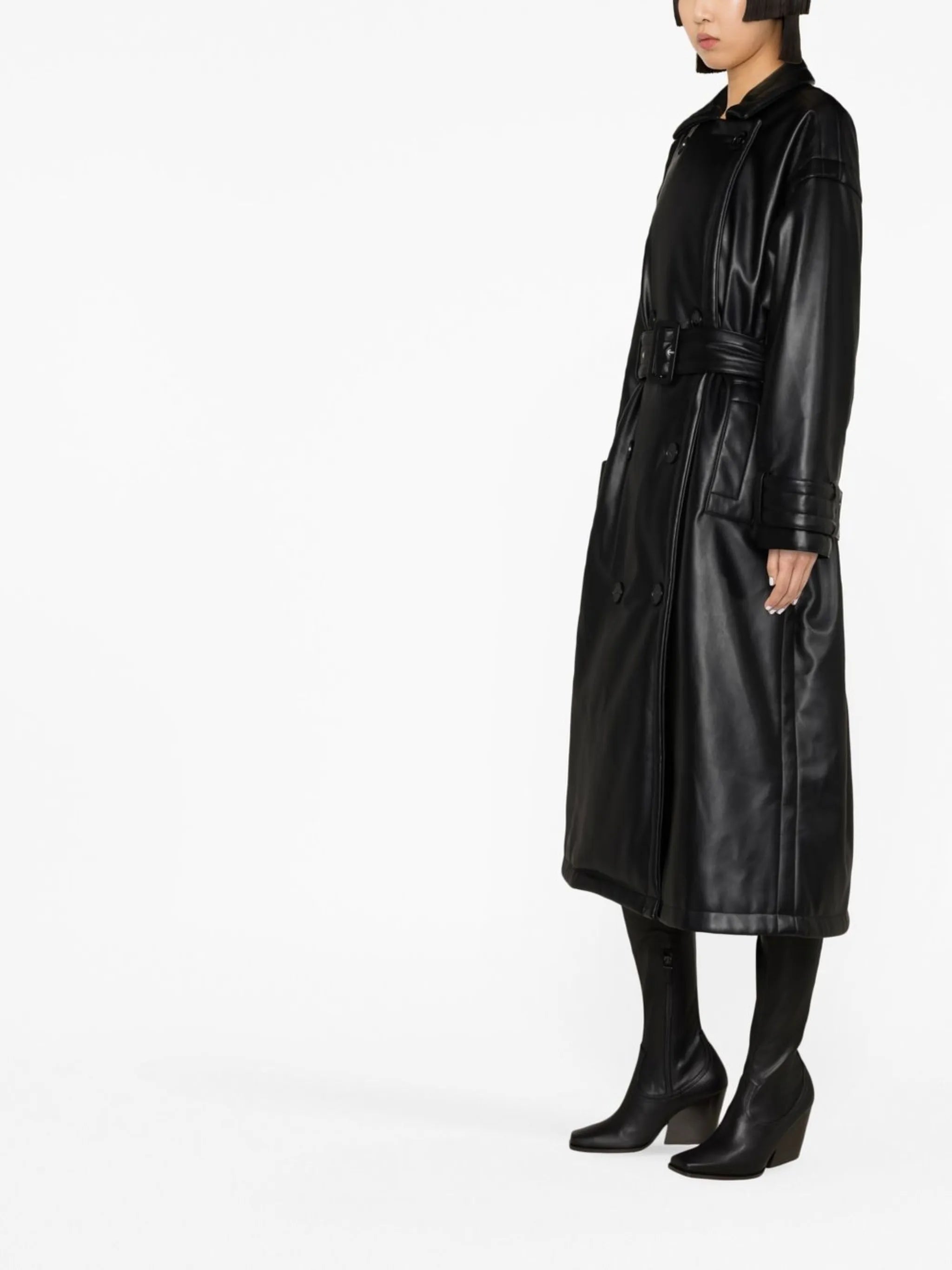 Emily double-breasted belted trench coat