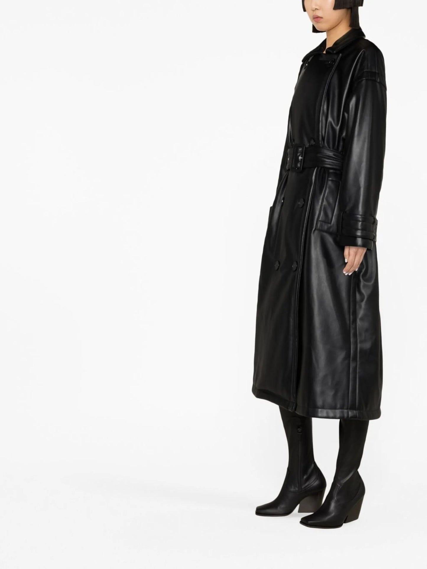 Emily double-breasted belted trench coat