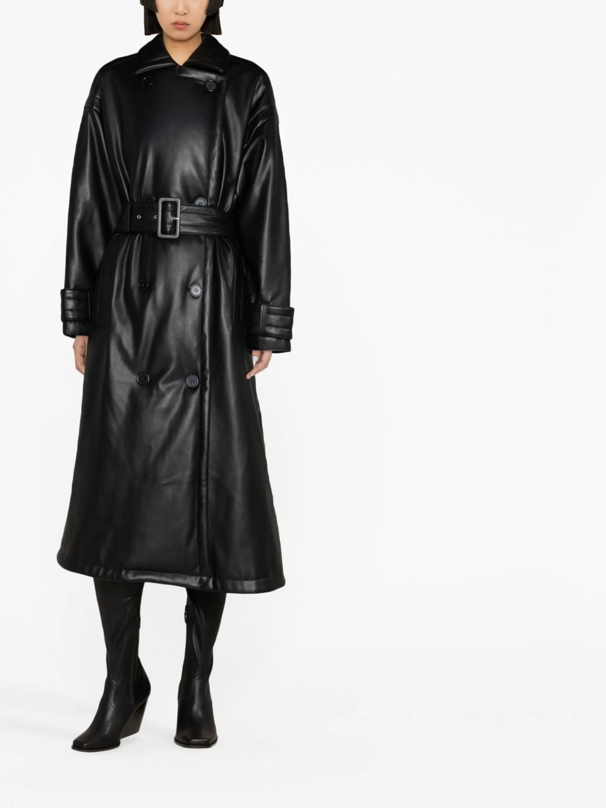Emily double-breasted belted trench coat