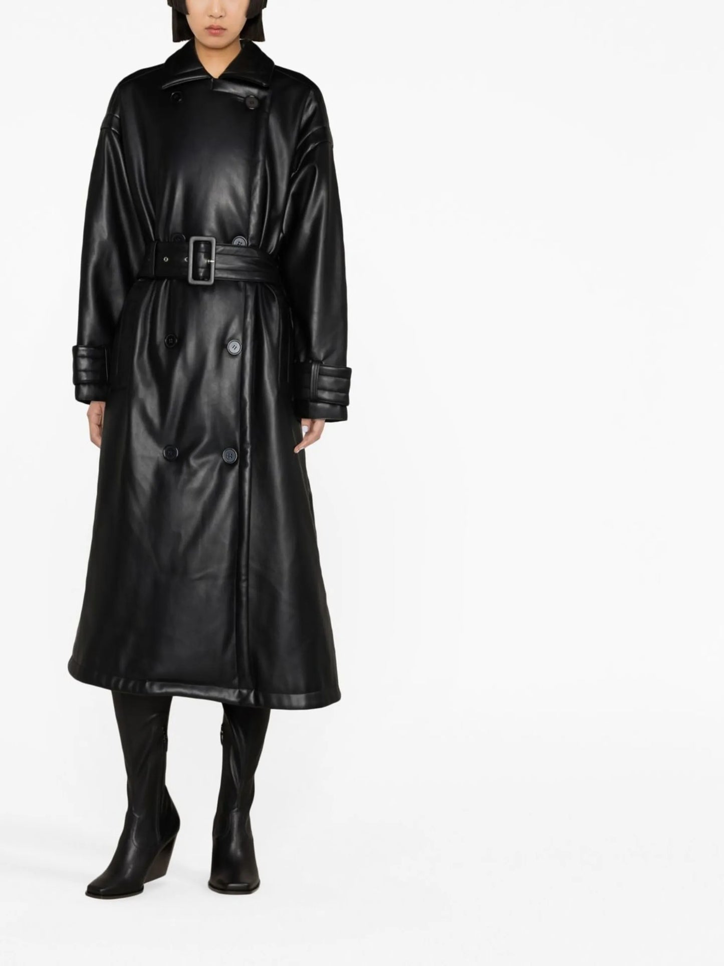 Emily double-breasted belted trench coat
