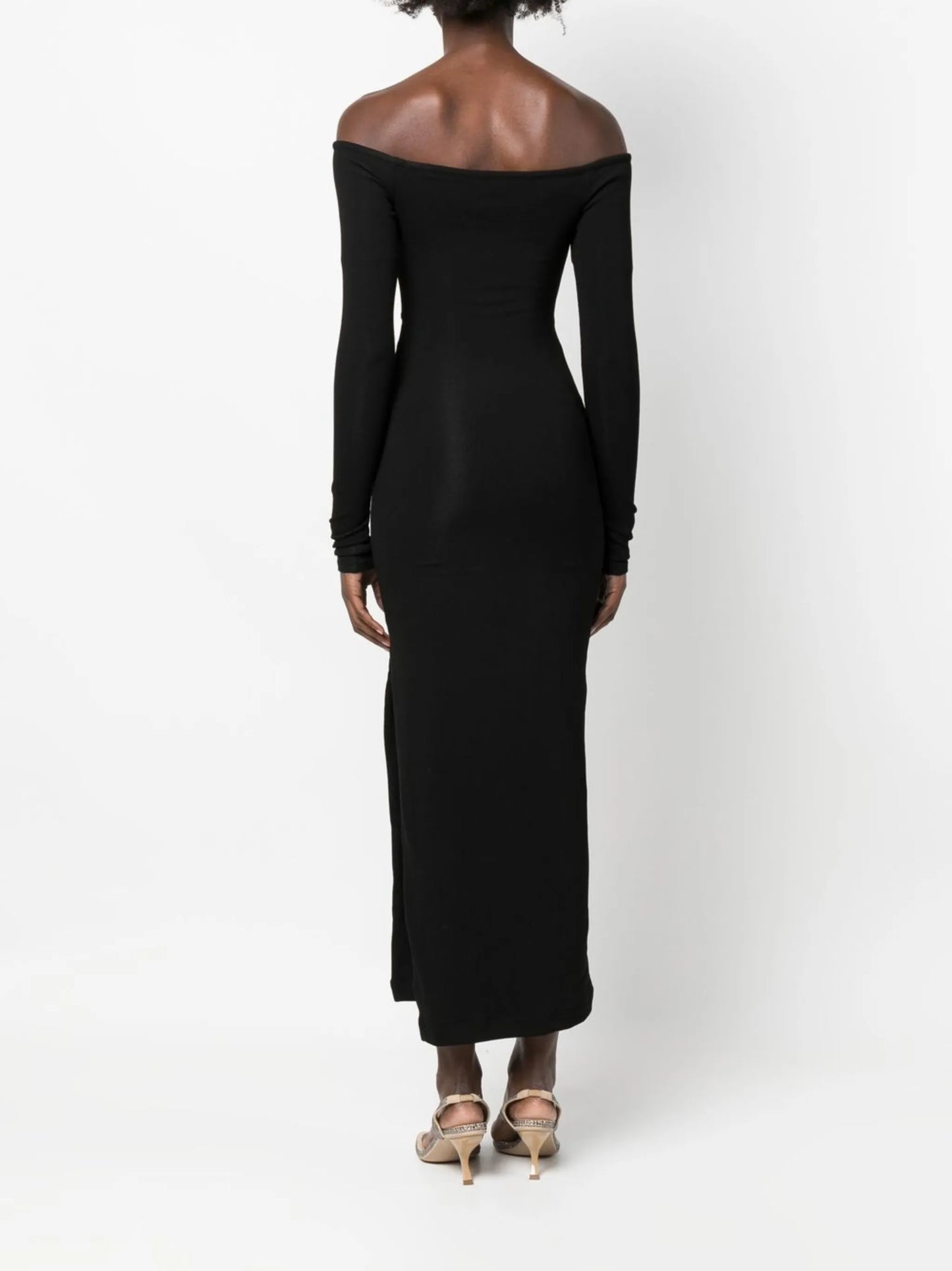 off-shoulder bandage dress