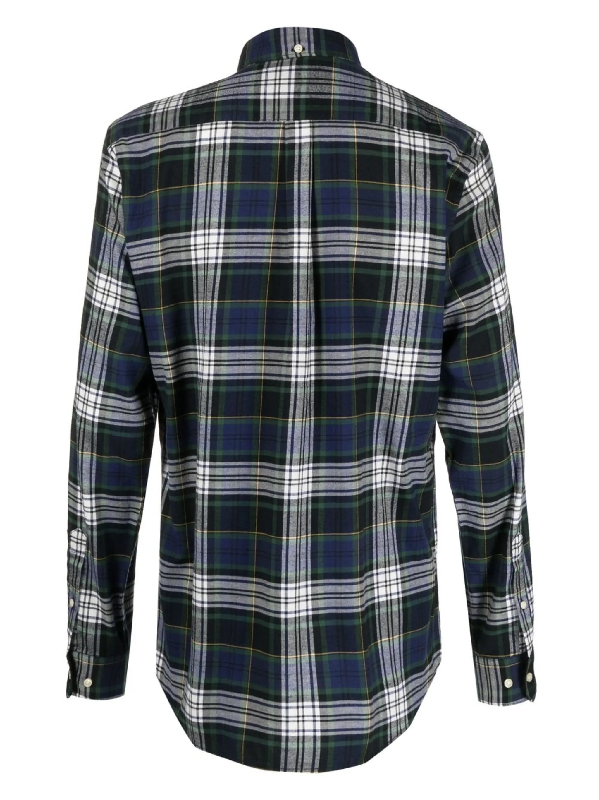 long-sleeve plaid-check shirt