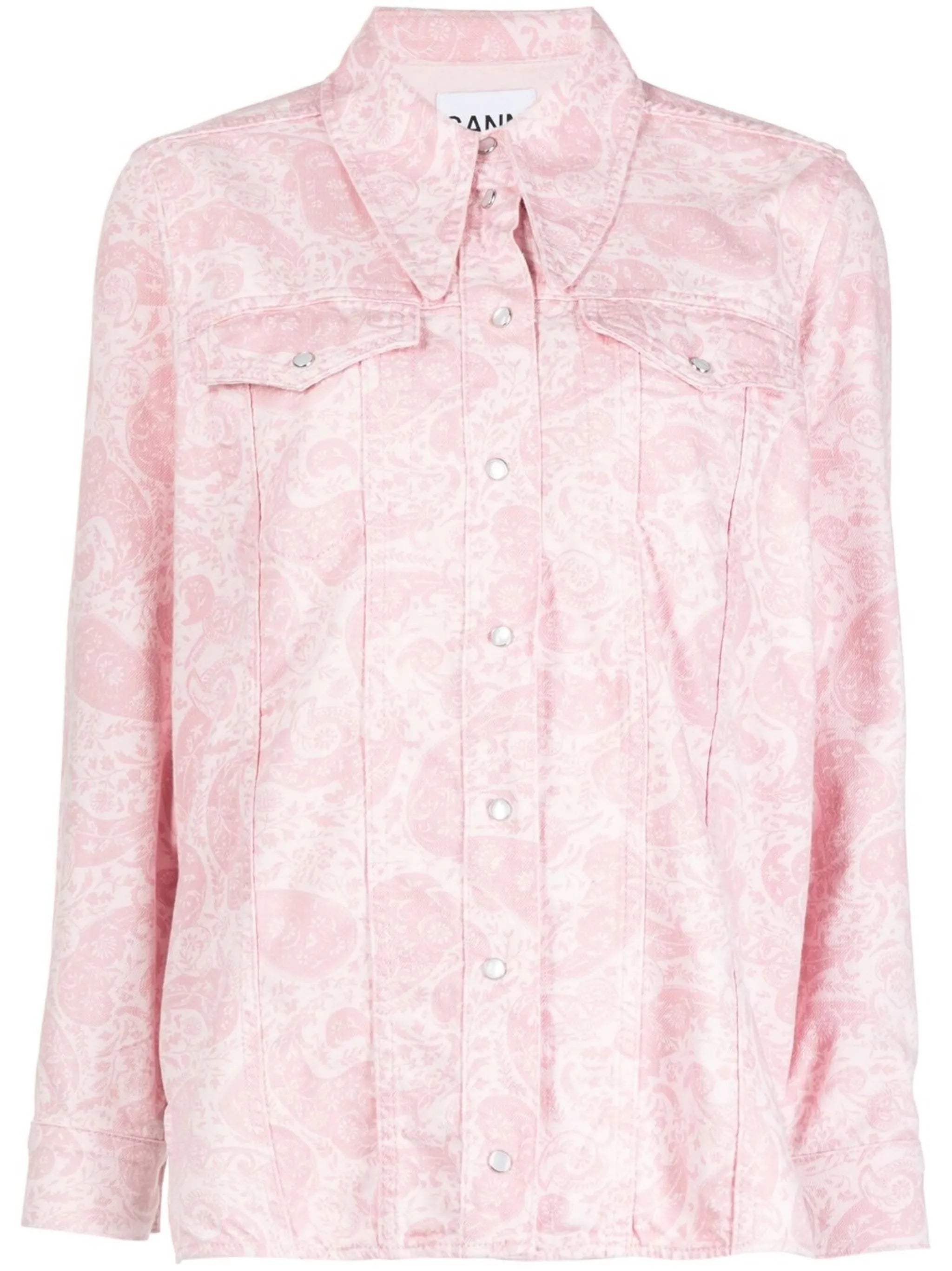 paisley-print denim jacket