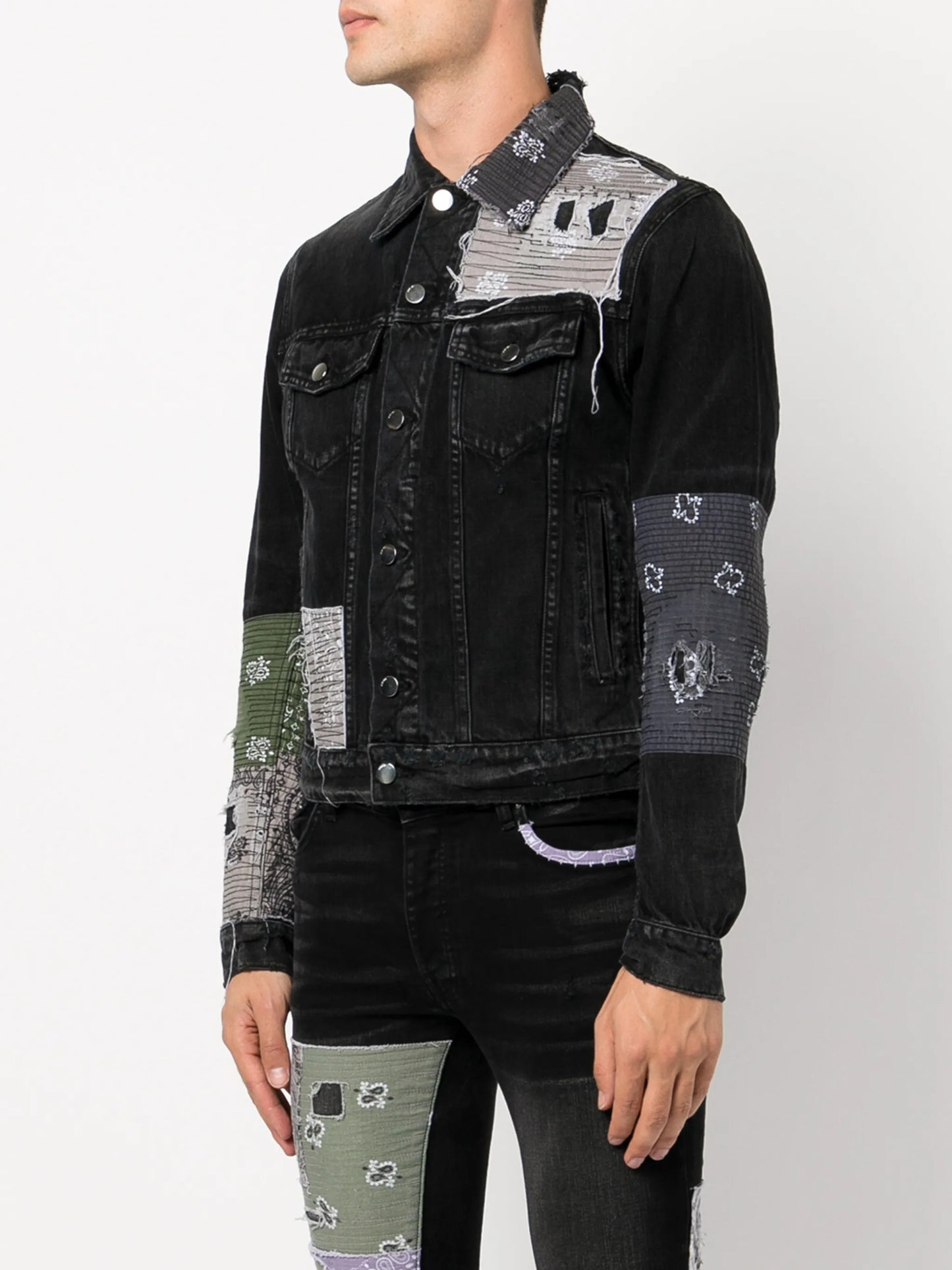 patchwork denim jacket