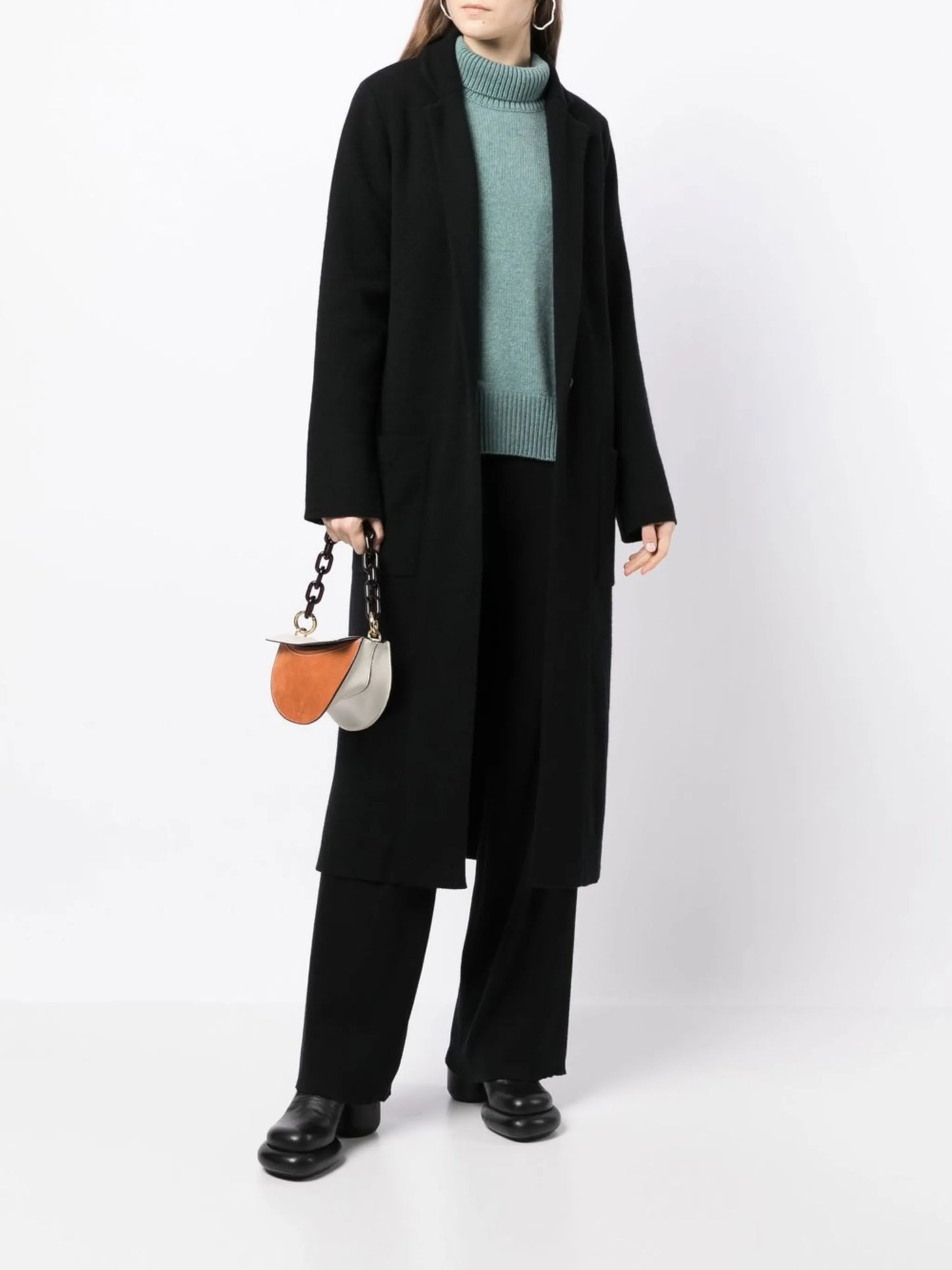 single-breasted fitted coat