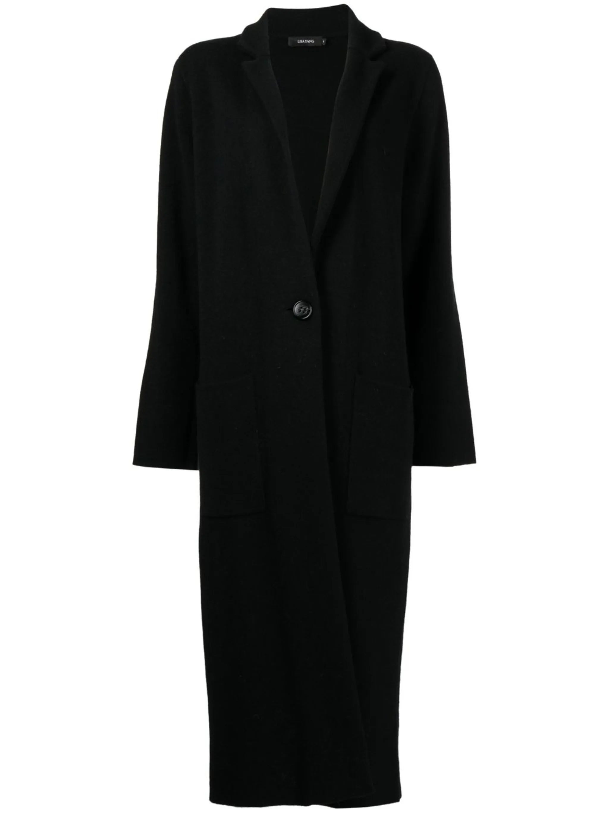 single-breasted fitted coat
