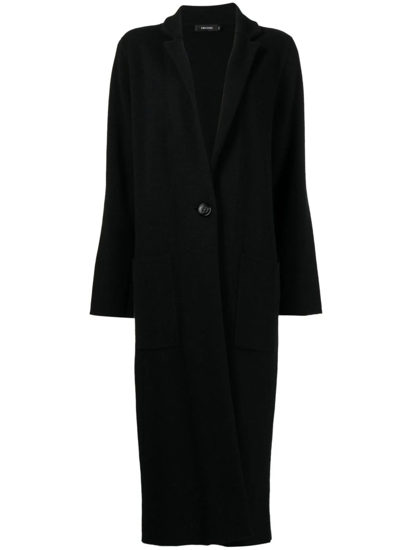 single-breasted fitted coat