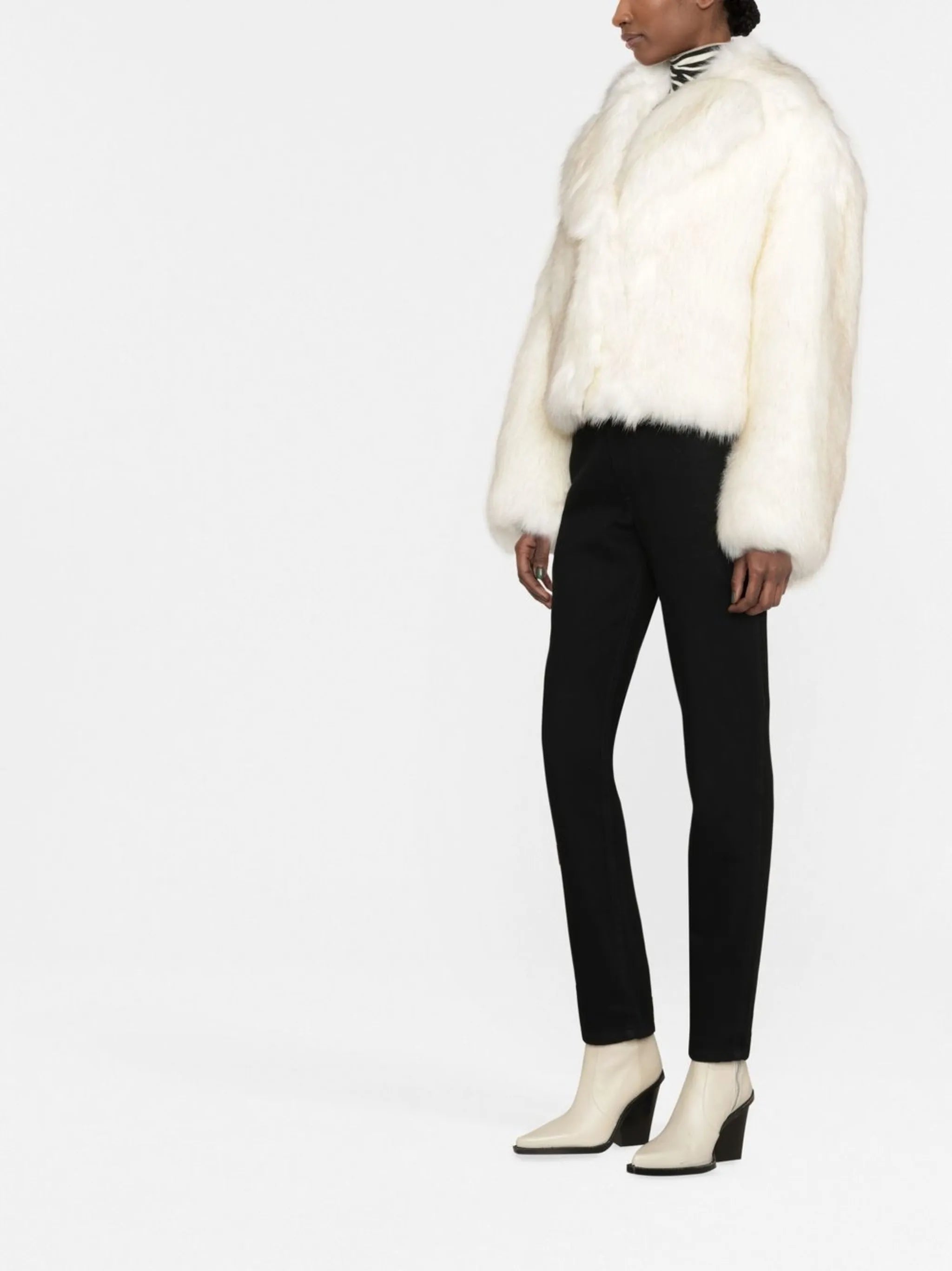 Samara faux-fur cropped jacket