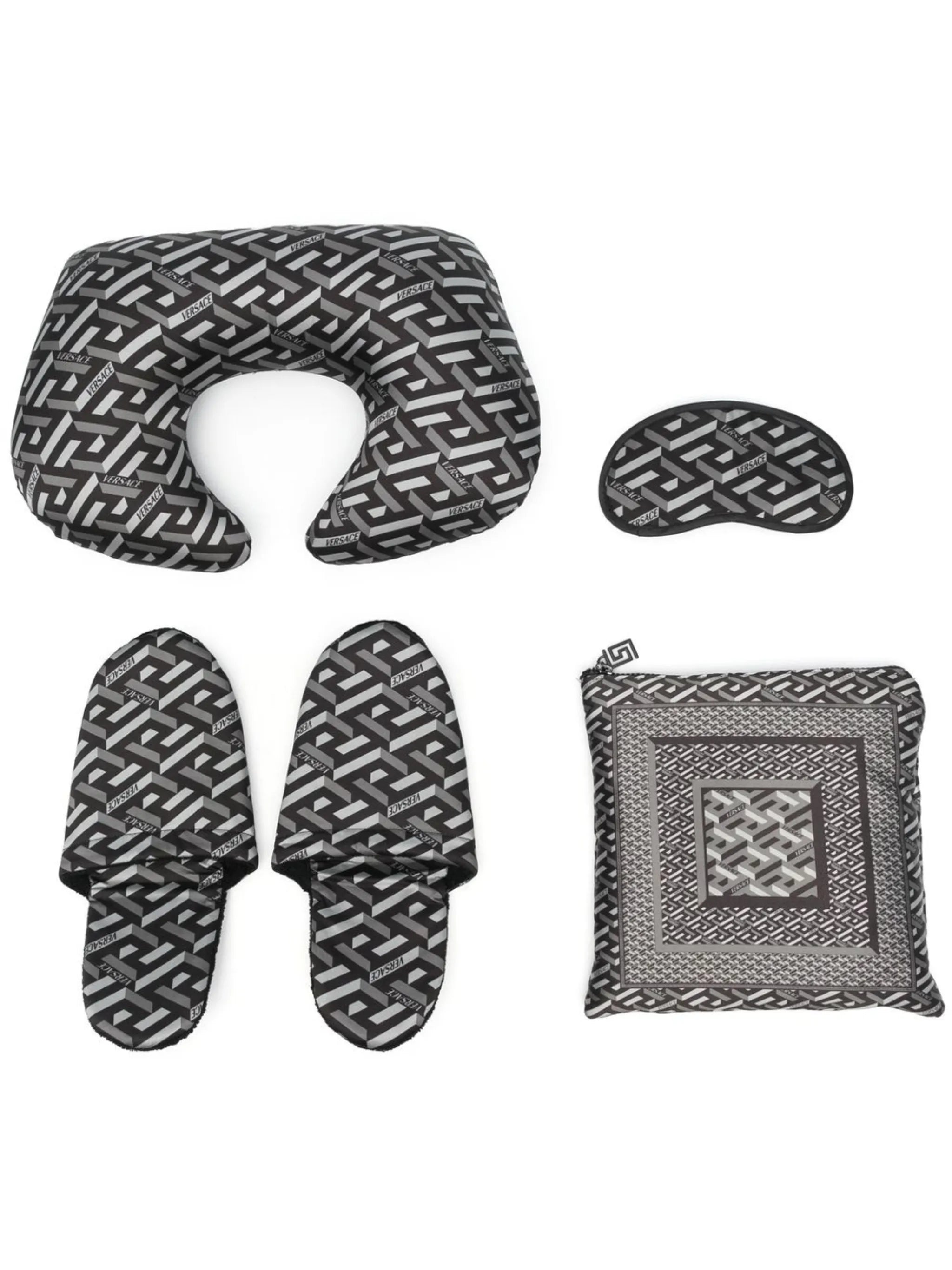 La Greca-patterned travel set