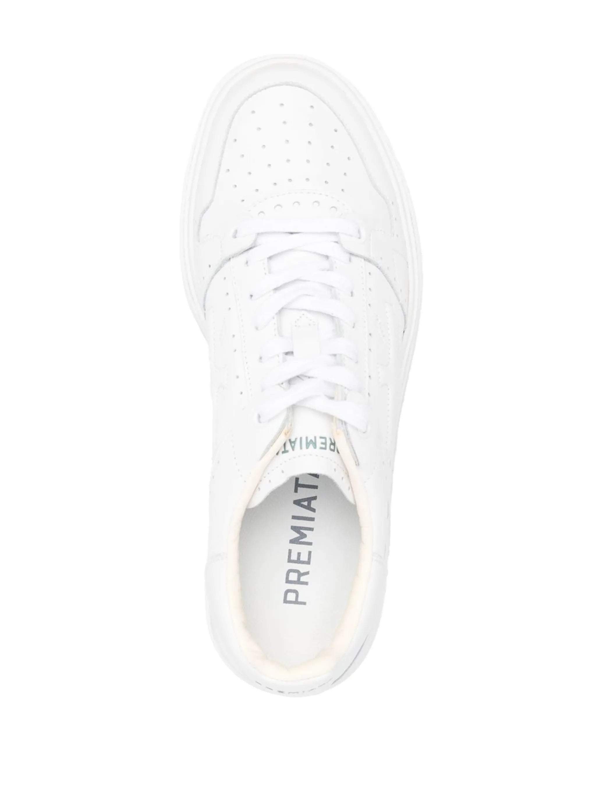 patch-detail lace-up sneakers
