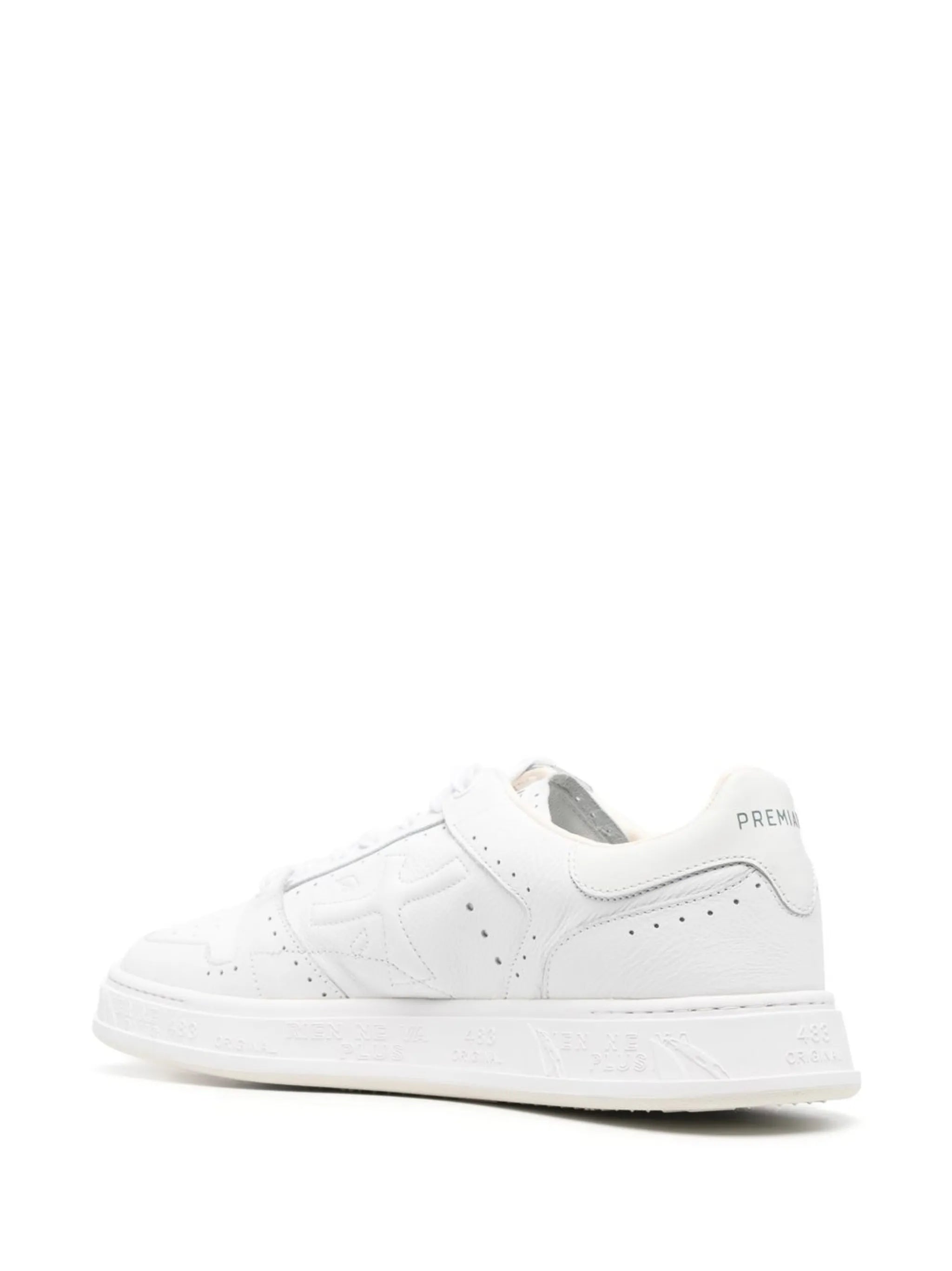 patch-detail lace-up sneakers