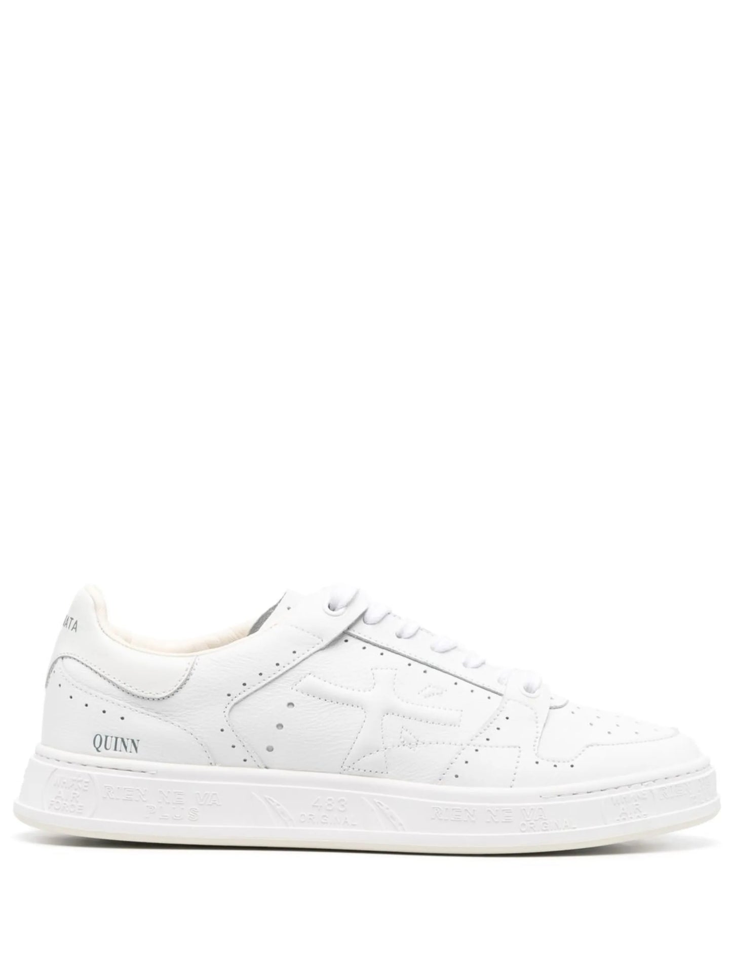 patch-detail lace-up sneakers