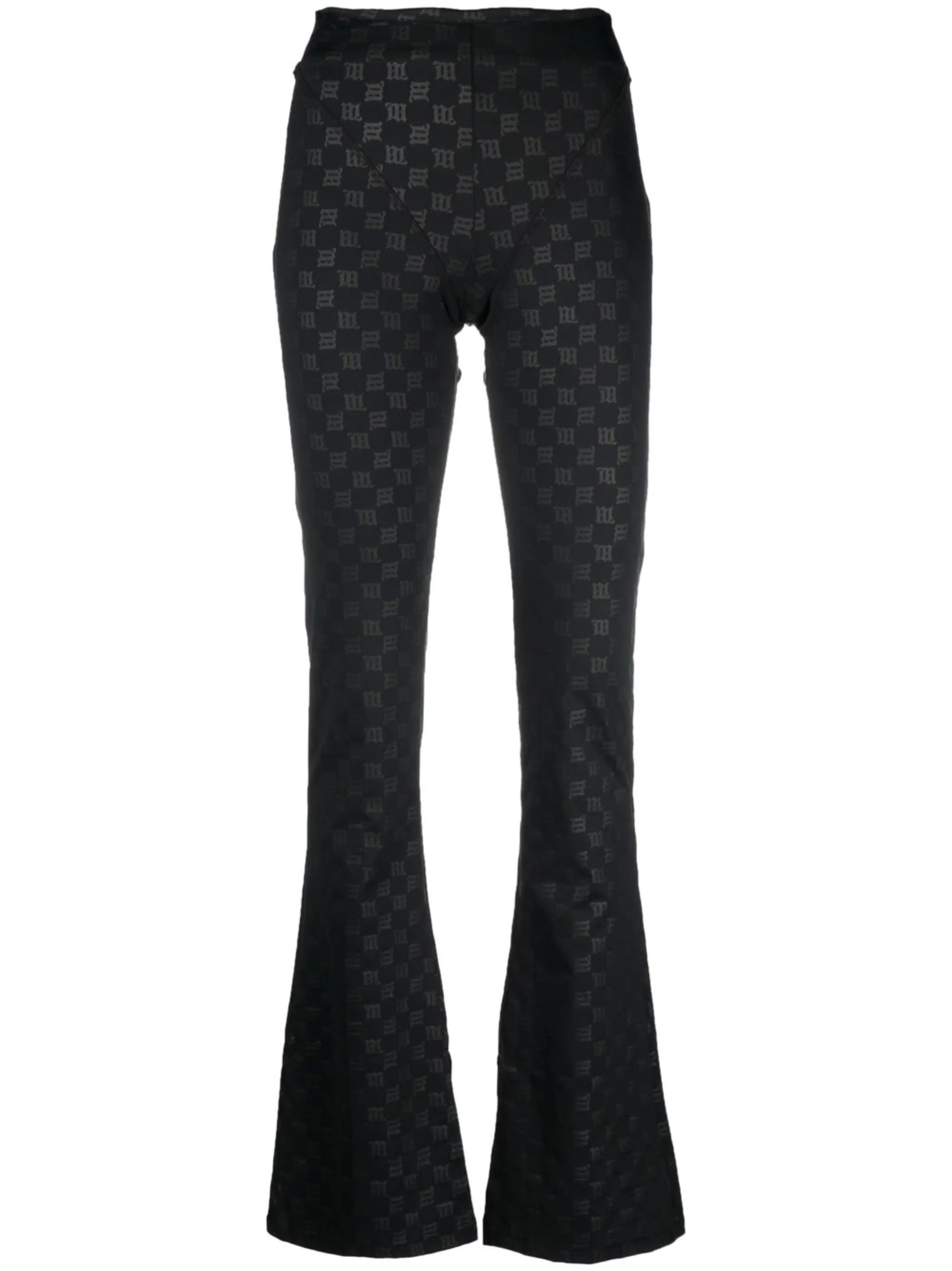 flared slim-fit trousers