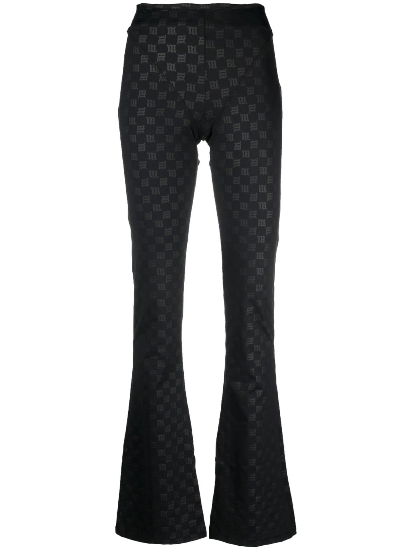 flared slim-fit trousers
