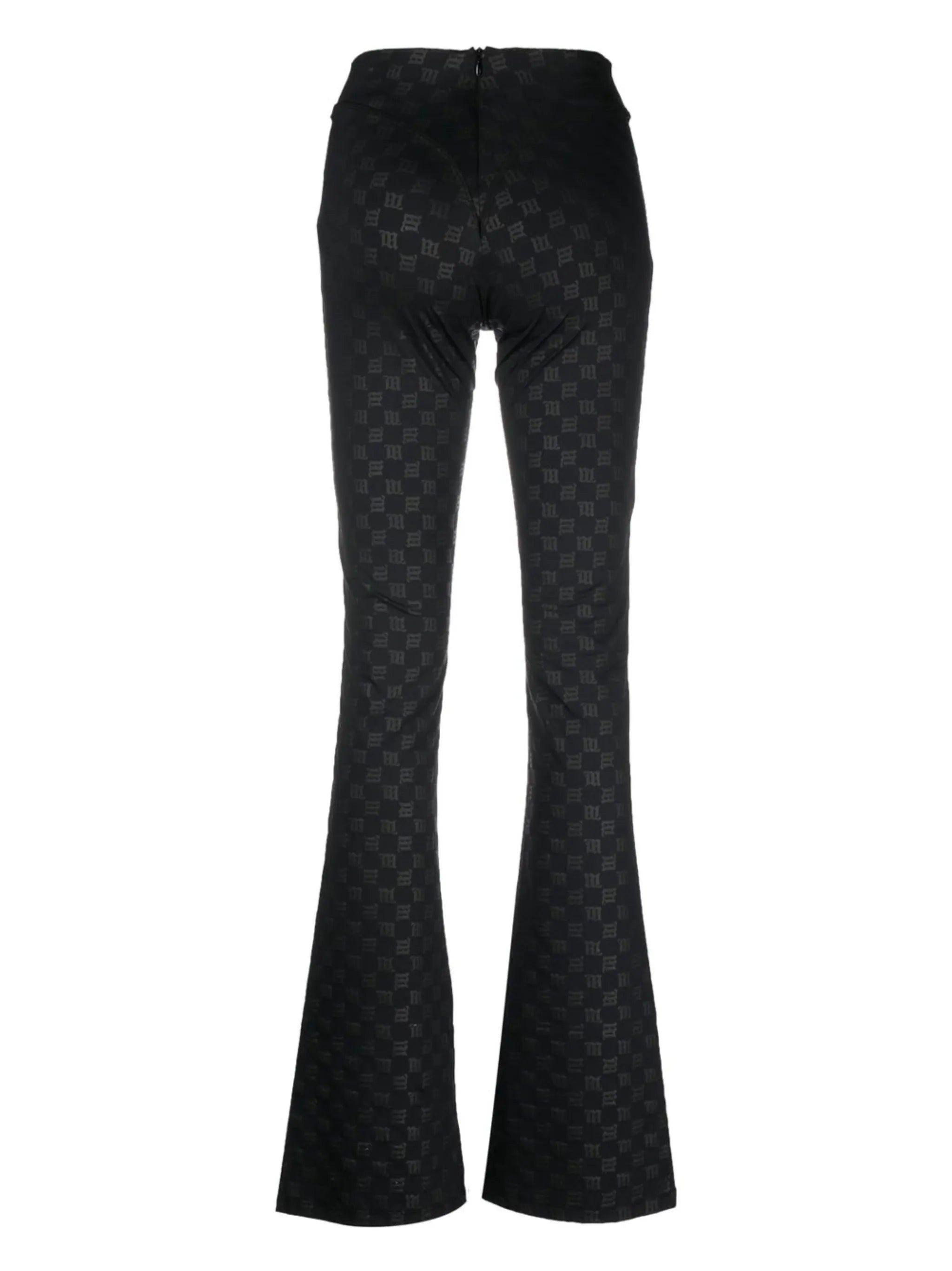 flared slim-fit trousers