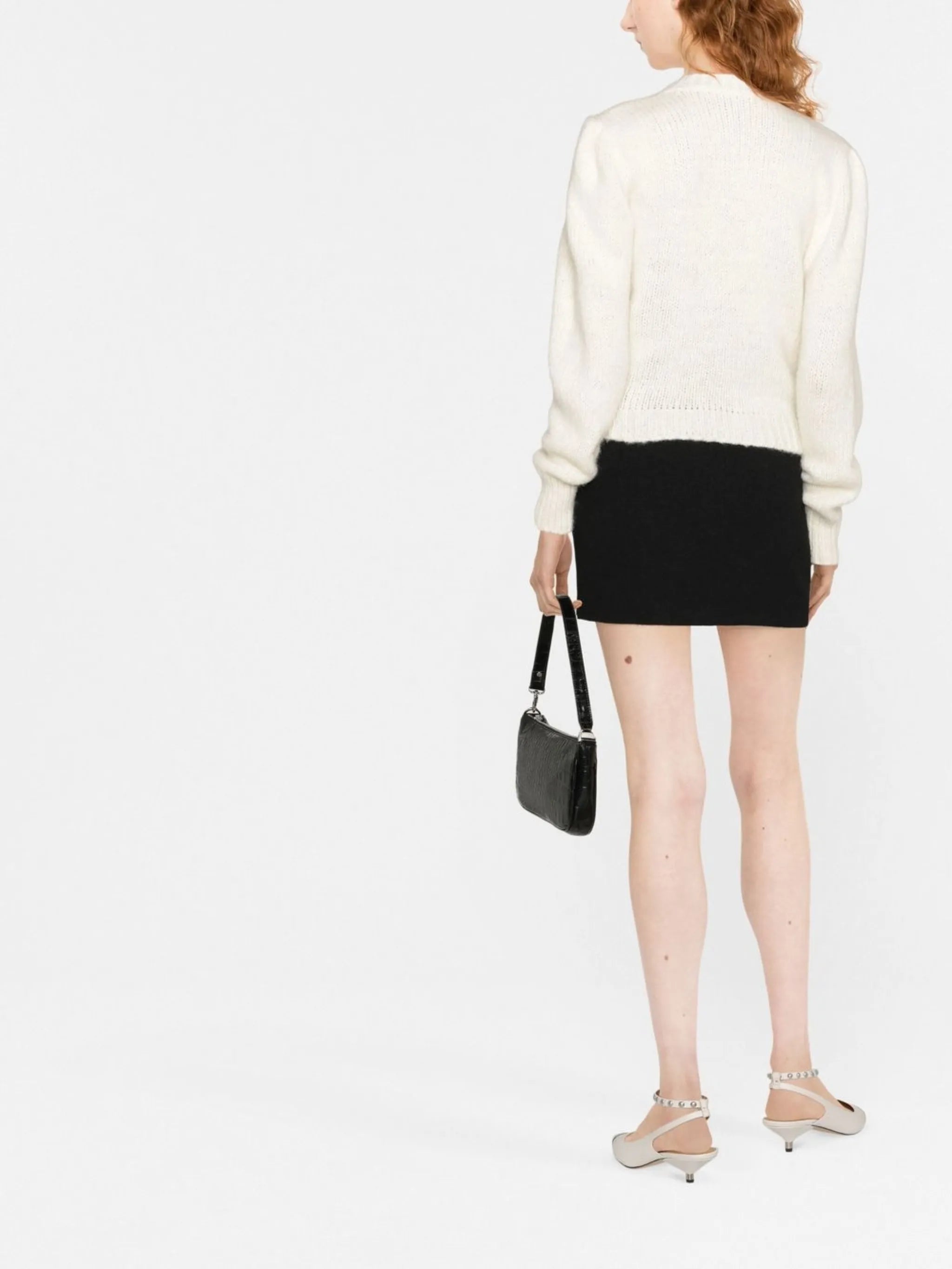 V-neck button-fastening cardigan