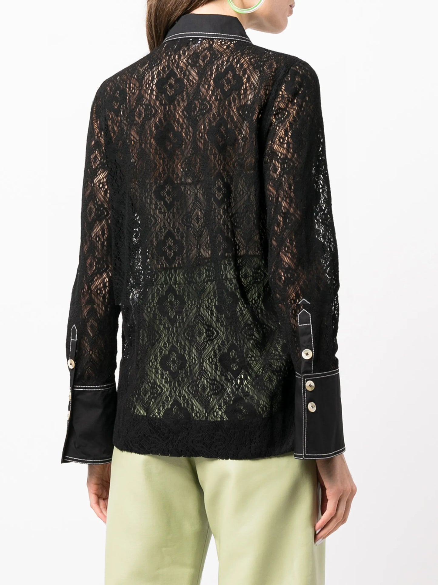lace long-sleeve shirt