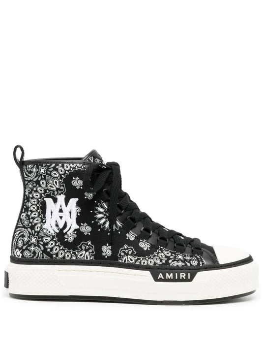 bandana-print high-top sneakers