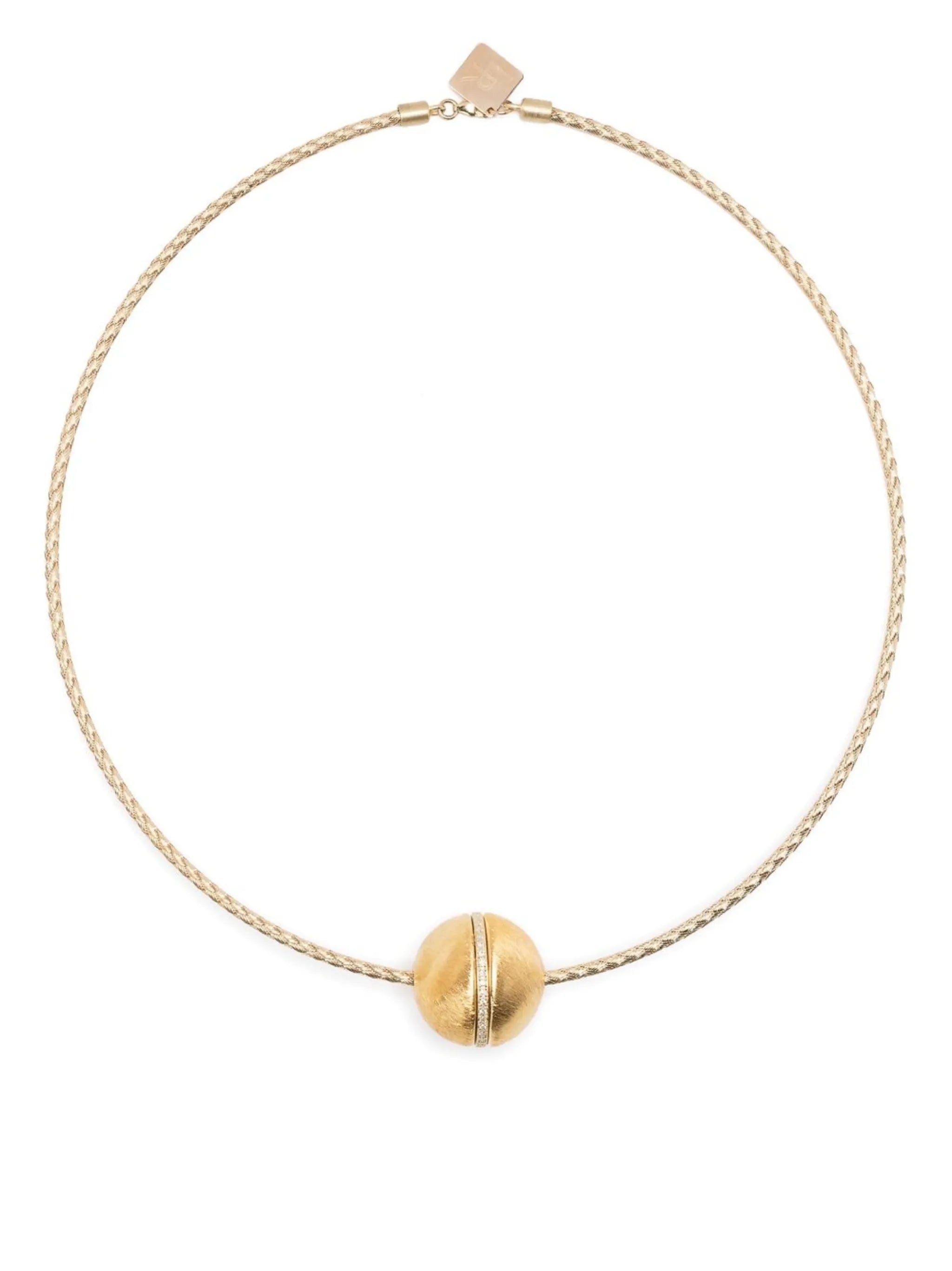 14kt yellow gold diamond pendant necklace