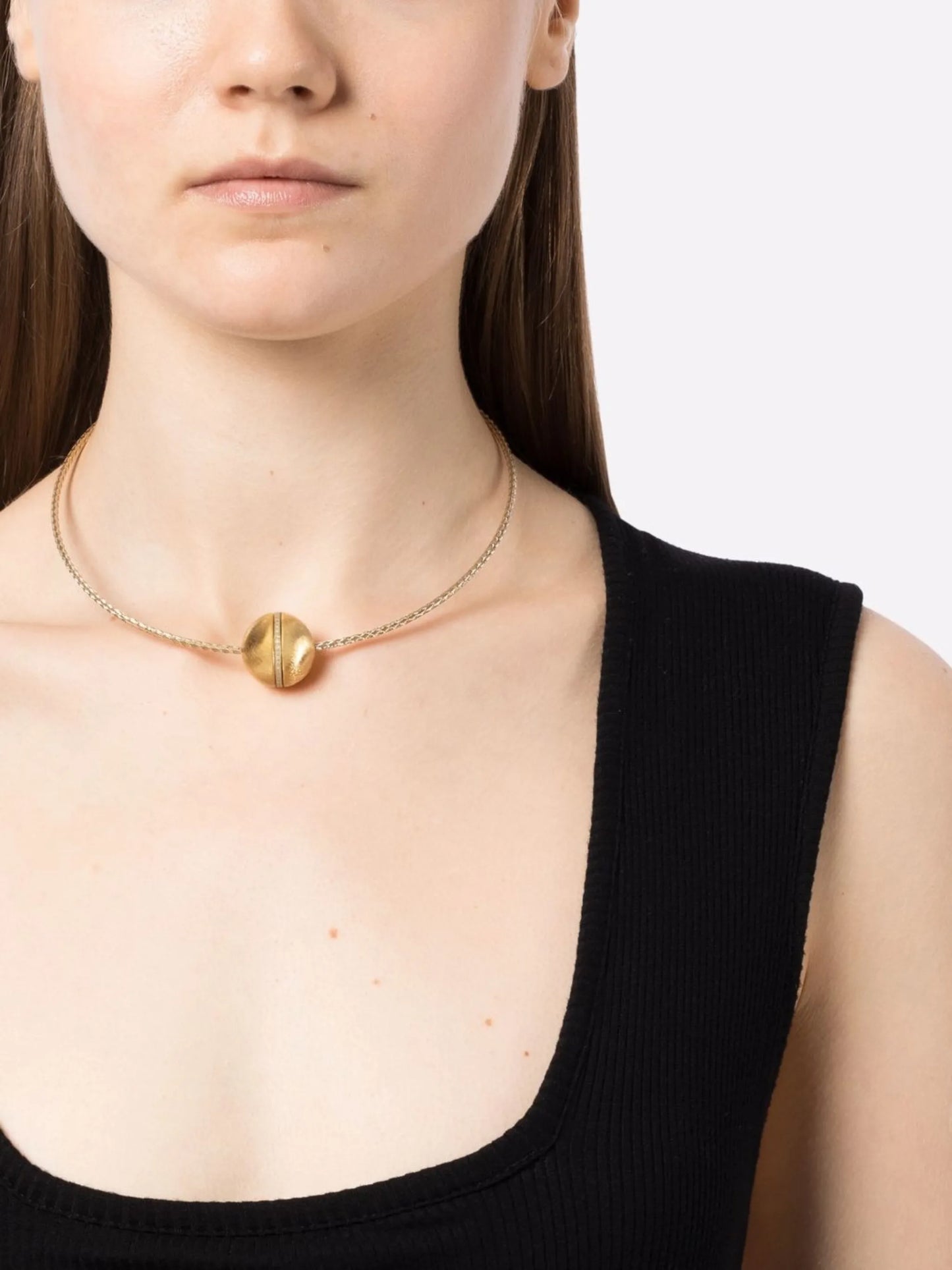 14kt yellow gold diamond pendant necklace