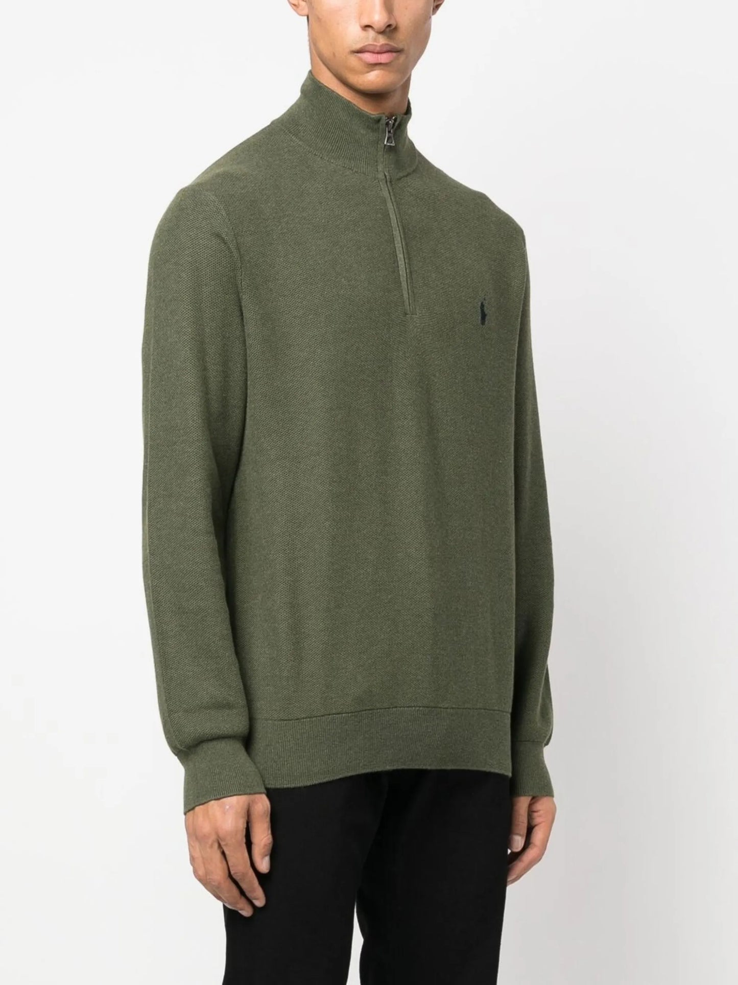 Polo Pony short-zip pullover jumper