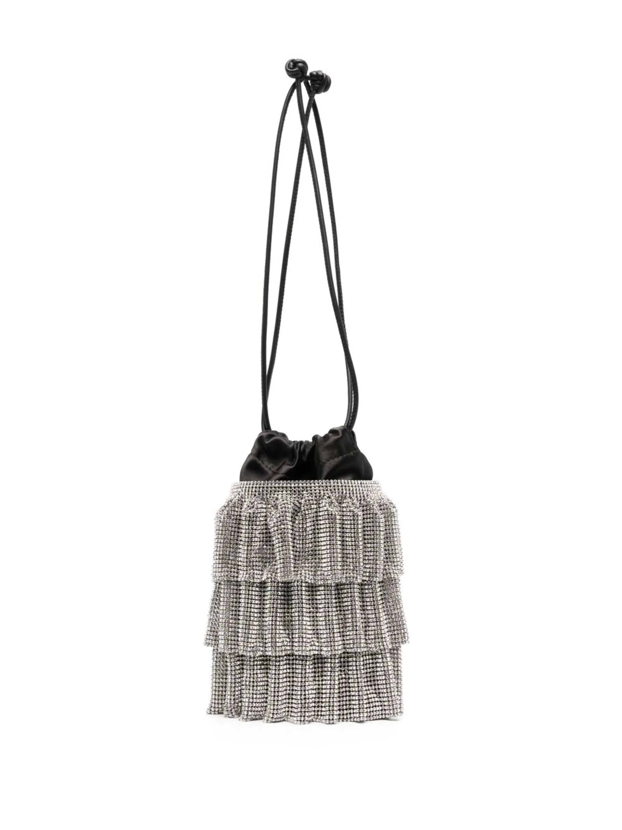 crystal-mesh bucket bag