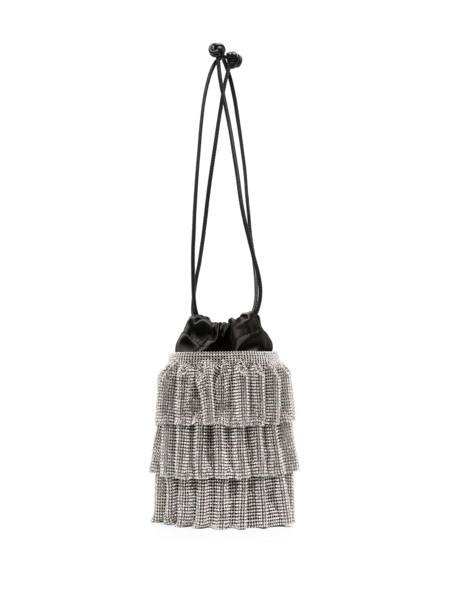 crystal-mesh bucket bag