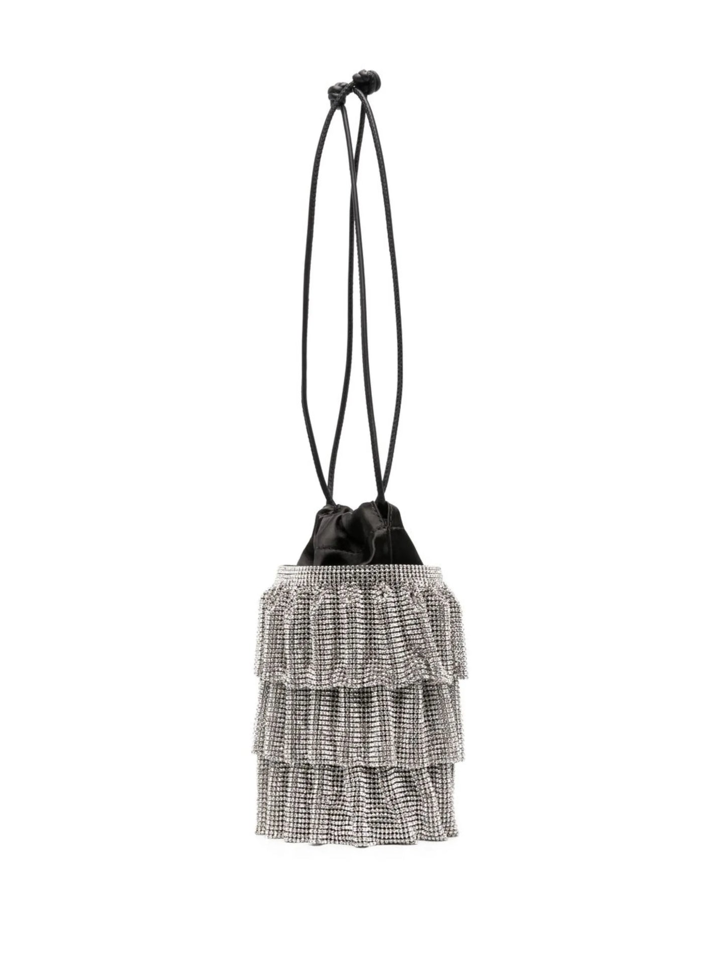 crystal-mesh bucket bag