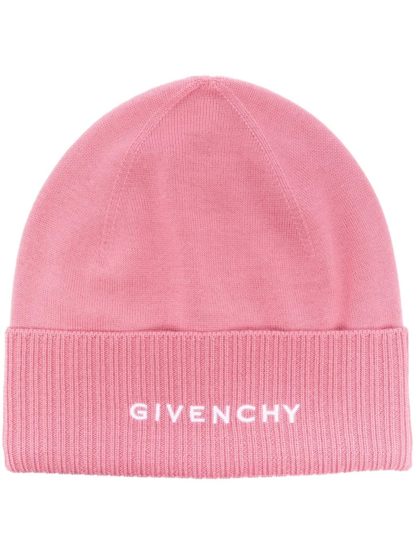 logo-print wool beanie