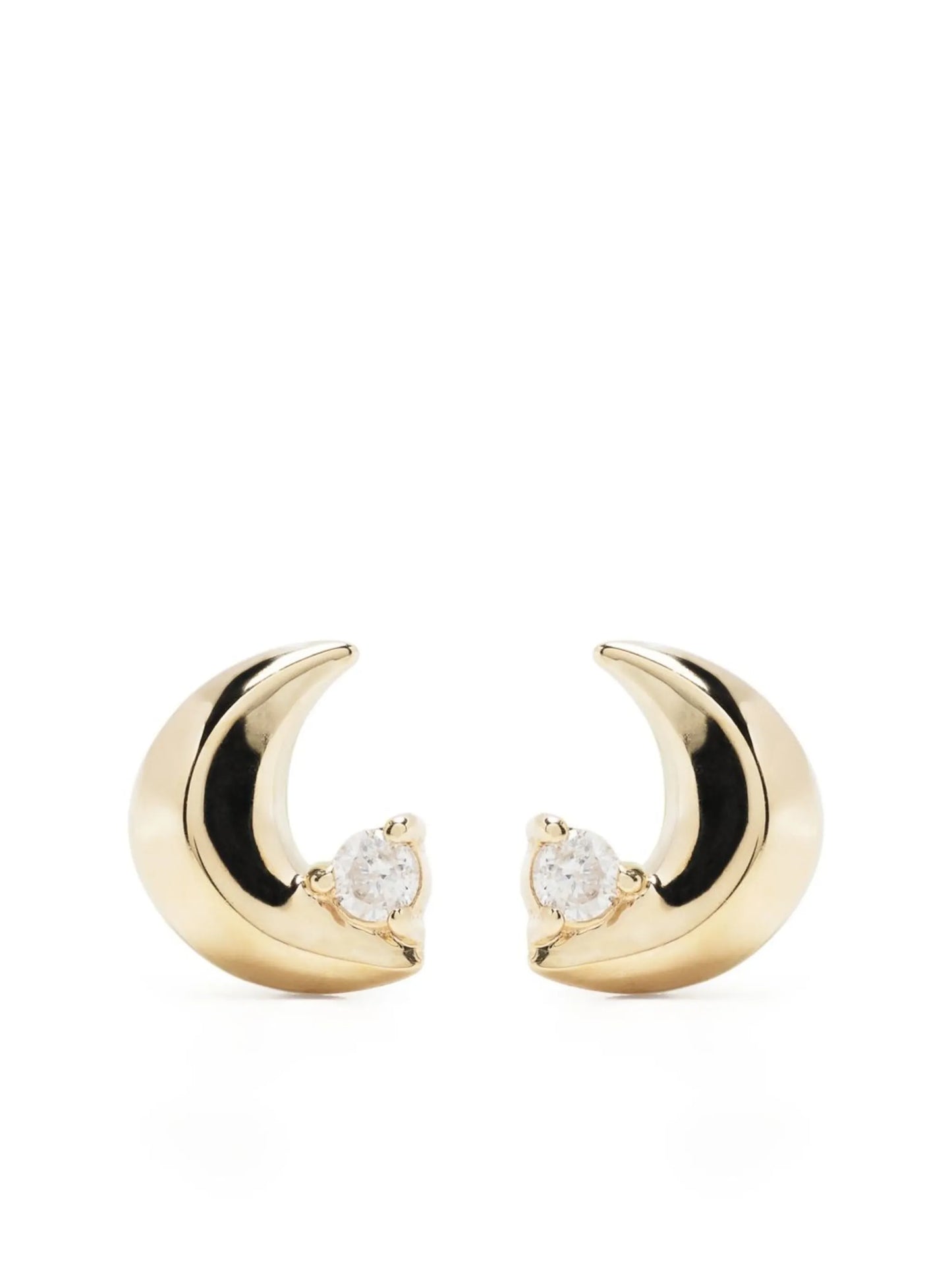 14kt yellow gold Super TIny diamond stud earring