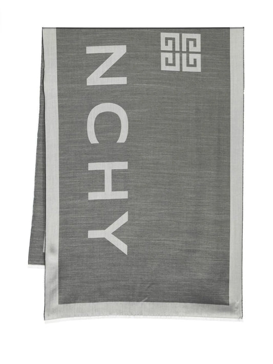4G logo jacquard scarf