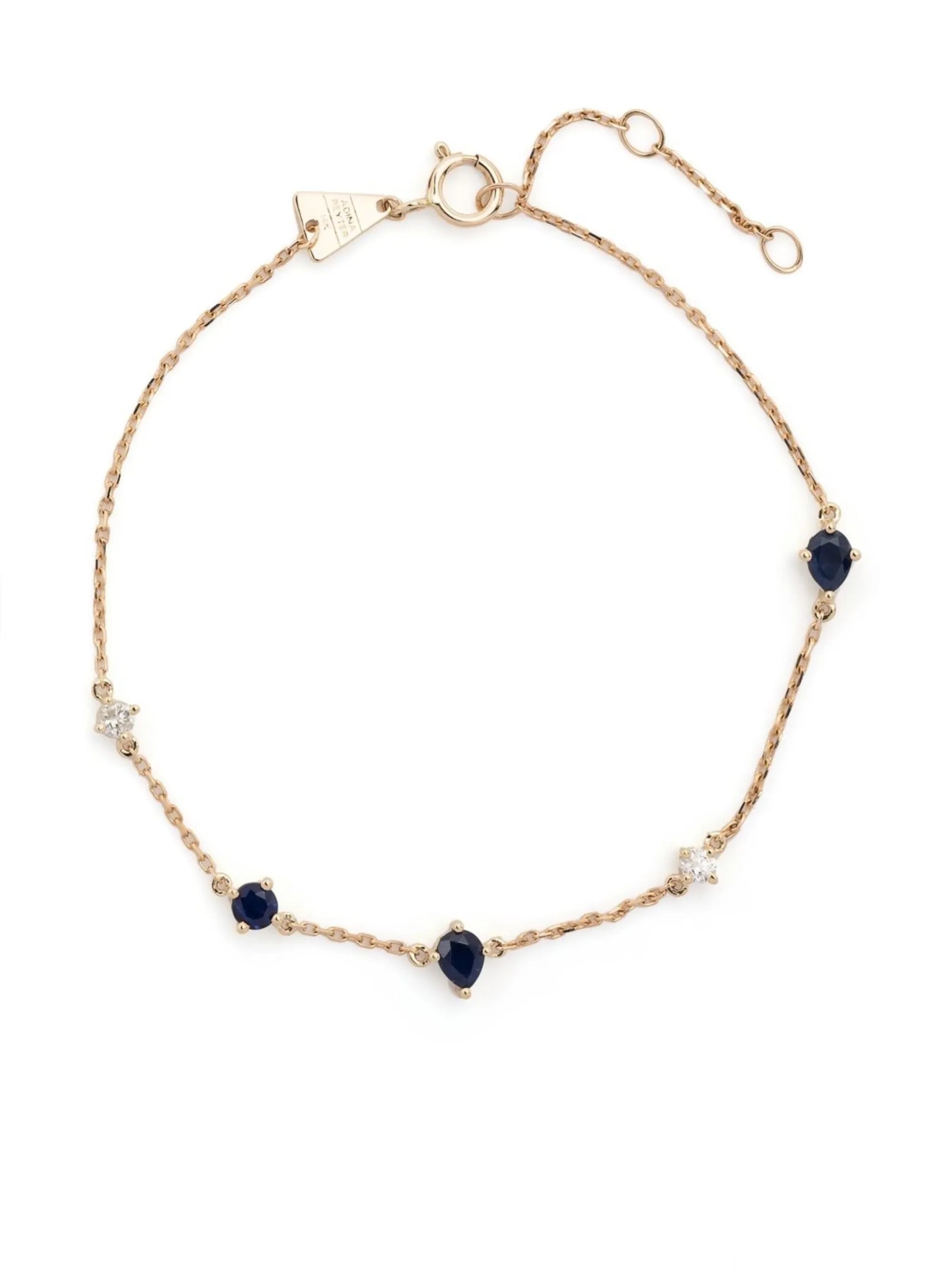 14kt yellow gold Premier Amigos sapphire diamond bracelet