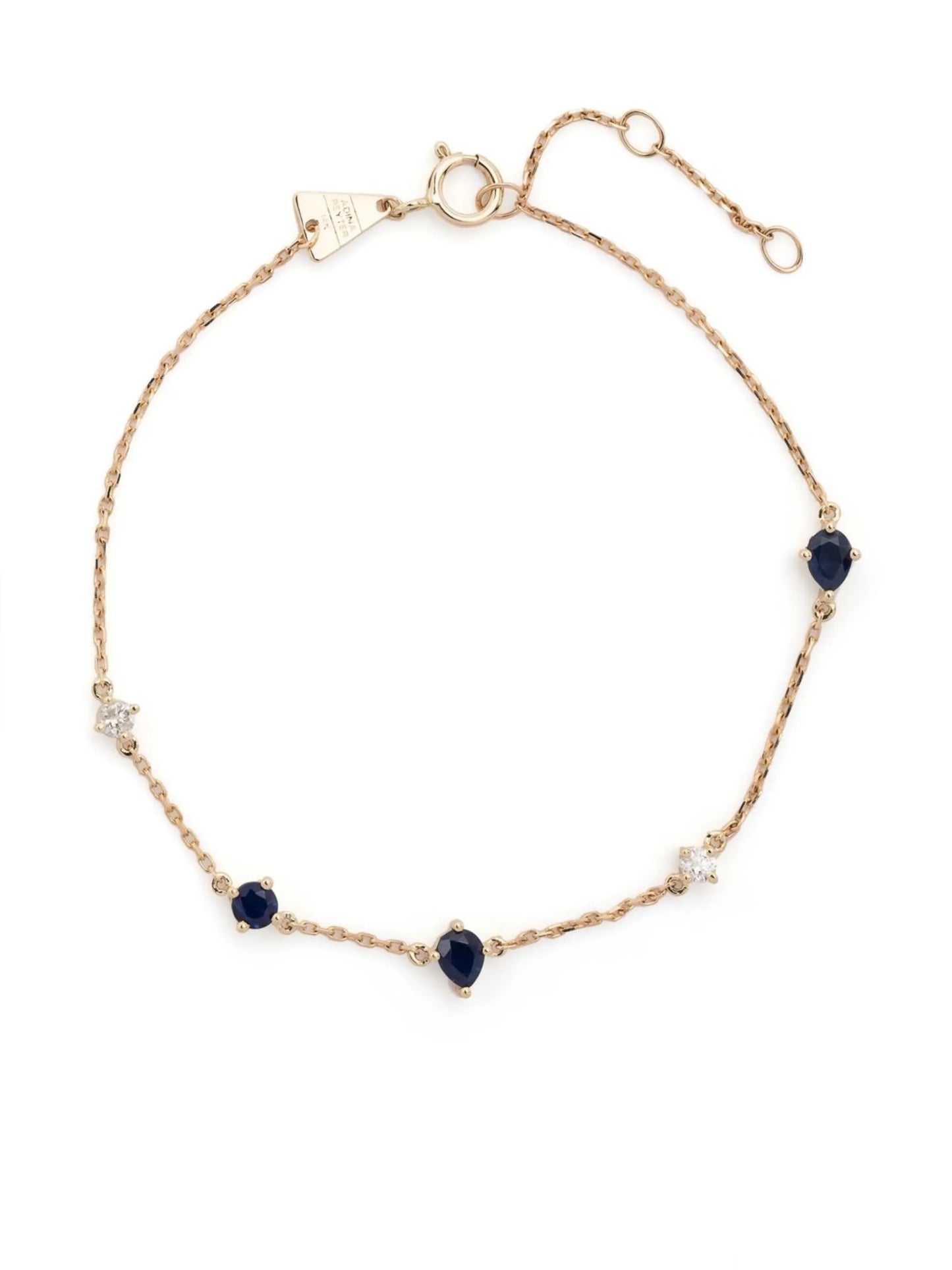 14kt yellow gold Premier Amigos sapphire diamond bracelet
