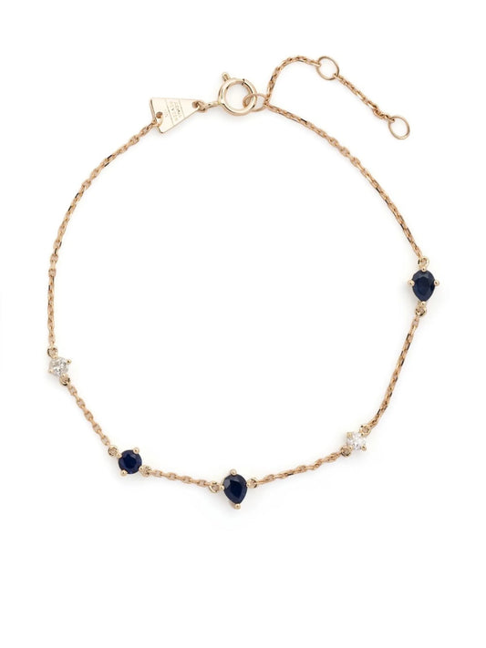 14kt yellow gold Premier Amigos sapphire diamond bracelet